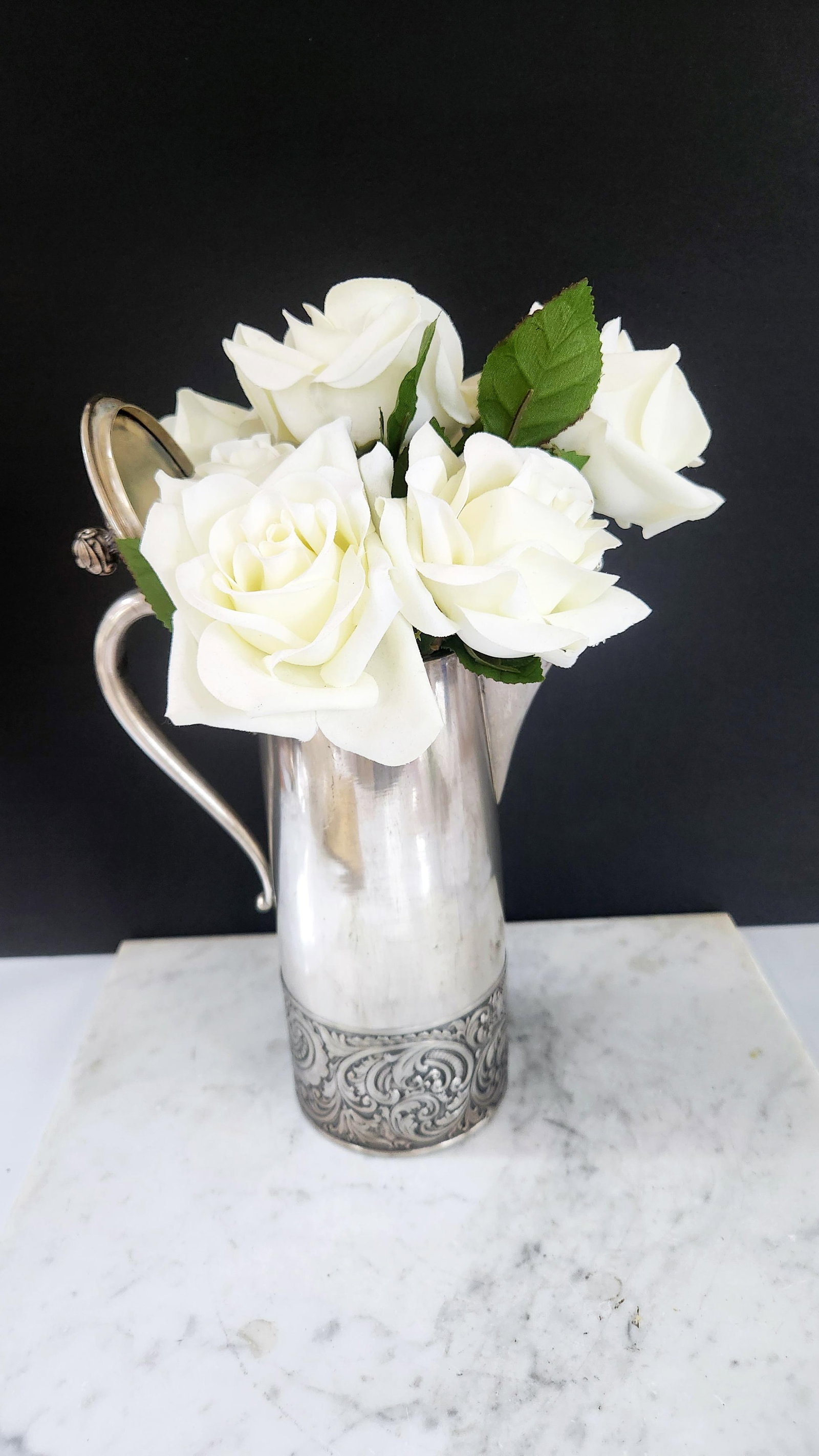 Antique G. Webster & Son Quadruple Plate Coffee Pot - Circa 1880 Victorian Silver Vase - 2