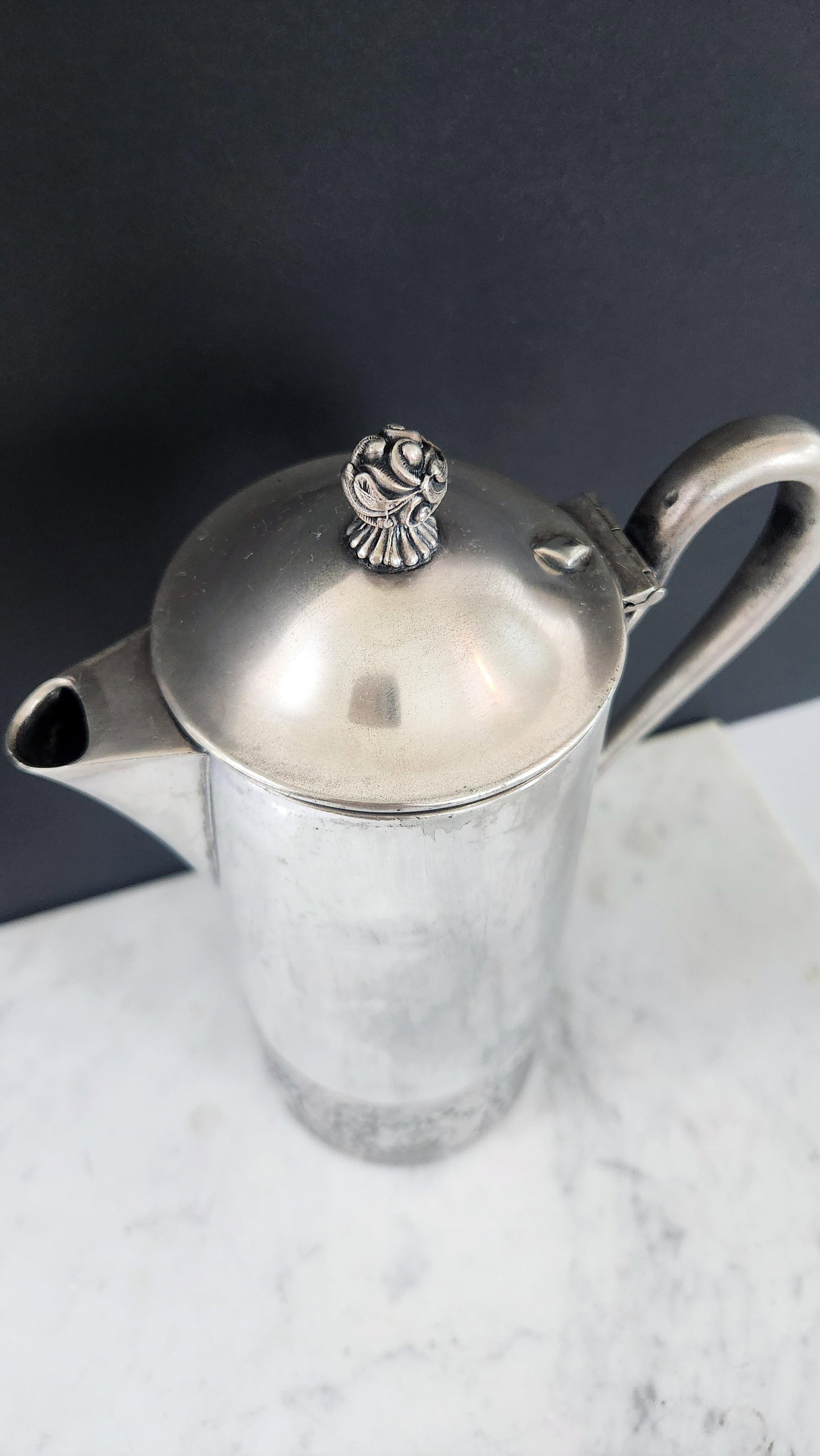 Antique G. Webster & Son Quadruple Plate Coffee Pot - Circa 1880 Victorian Silver Vase - 6