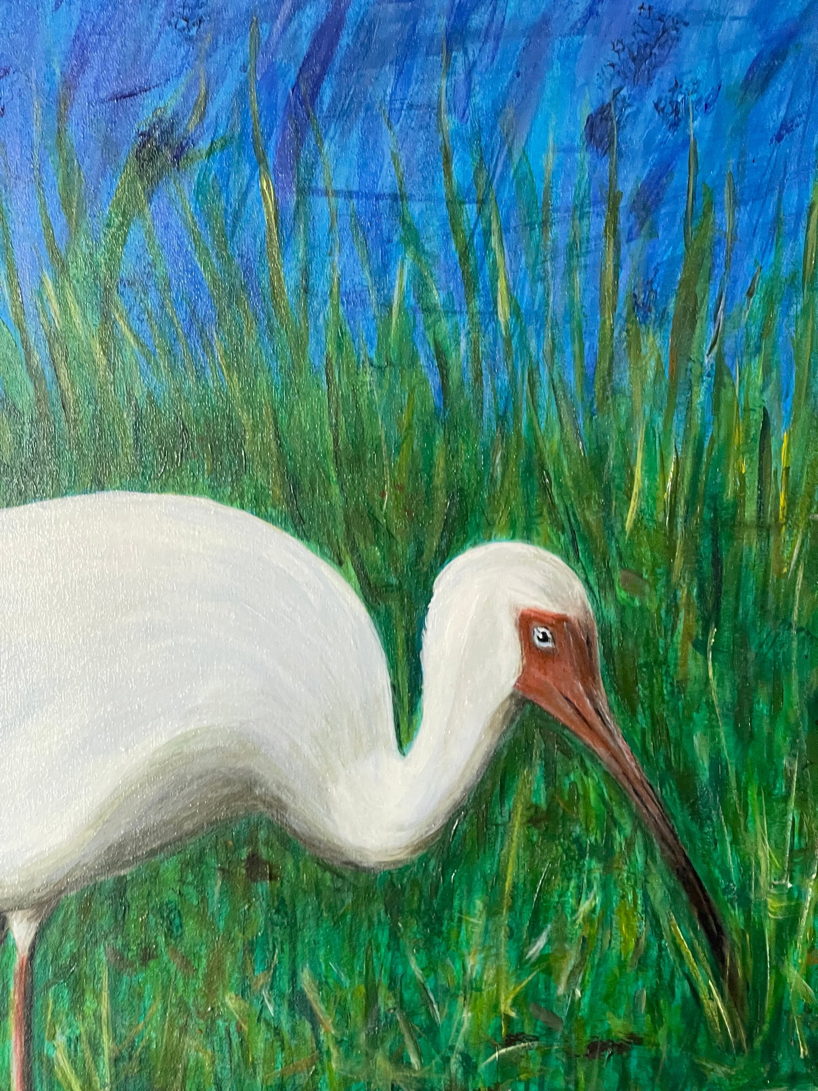 Mid 20 Th C Florida Eggrett Acrylic on Canvas Painting - 5