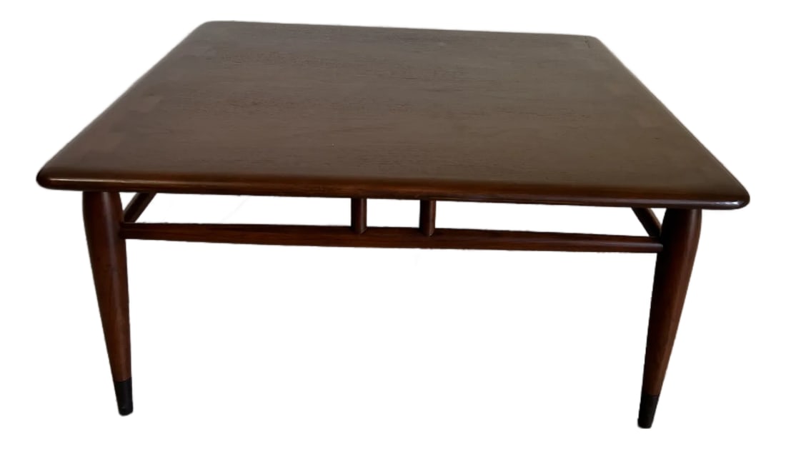Newly Refinished Mid Century Modern Walnut Coffee Table by Lane Acclaim: Newly refinished mid century modern walnut square coffee table by Lane Acclaim. Designed by Warren Church in the 1960's- the Lane Acclaim collection has become one of the most recognizable and sought 