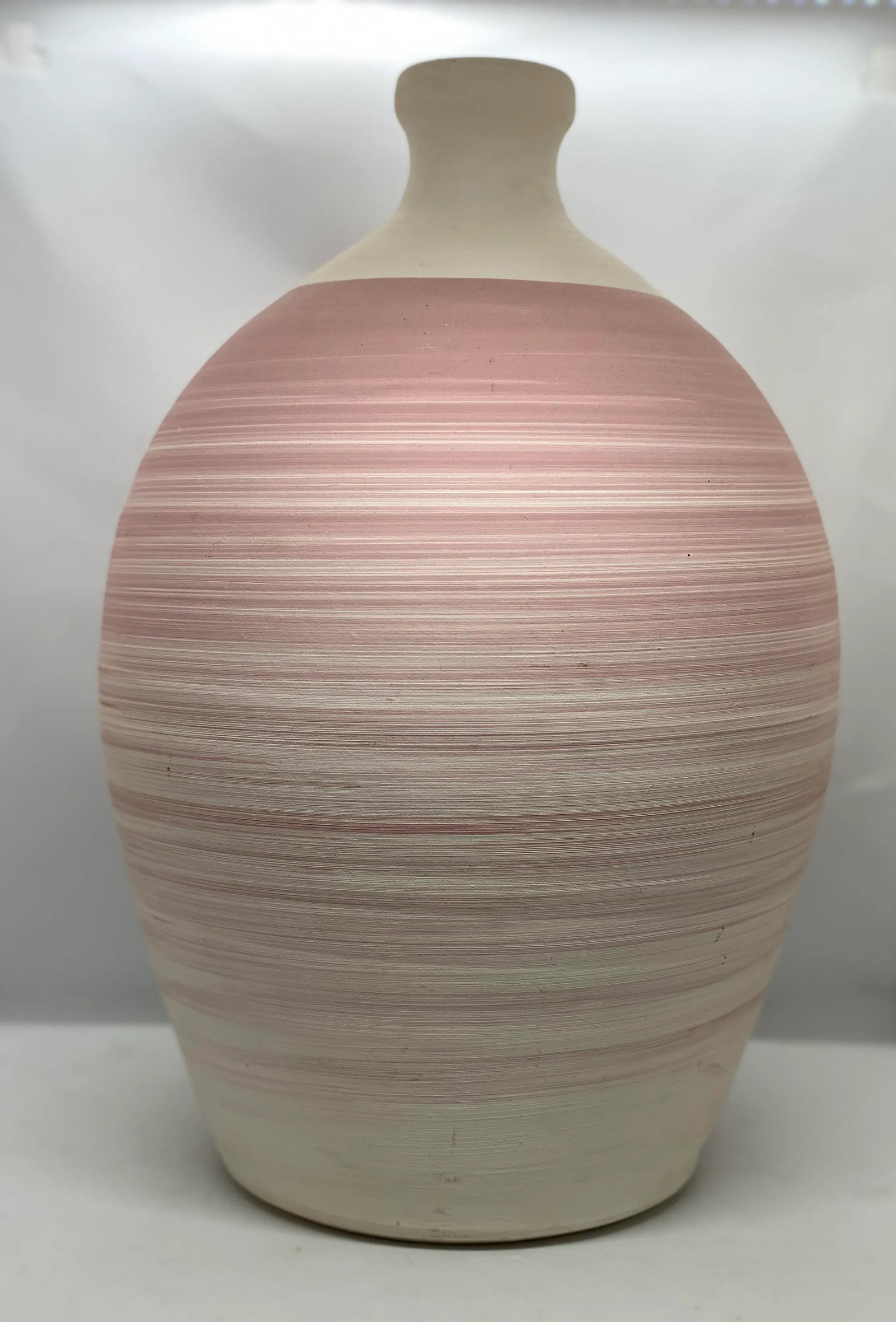 1980s Michael A. Crocker Thrown Stoneware Combed Clay Slip Jug - 5