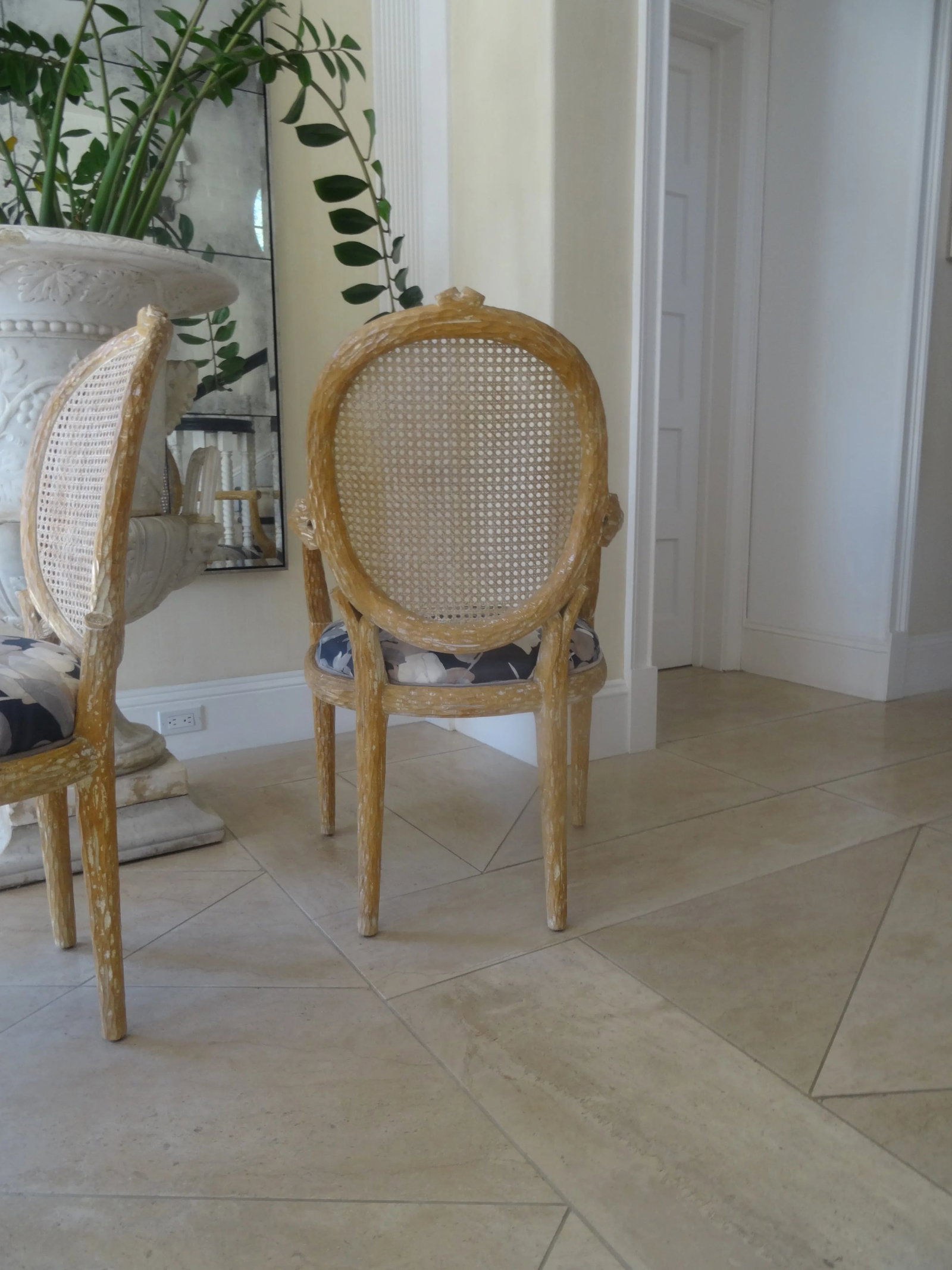 Late 20th Century French Faux Bois Chairs- Set of 2 - 3