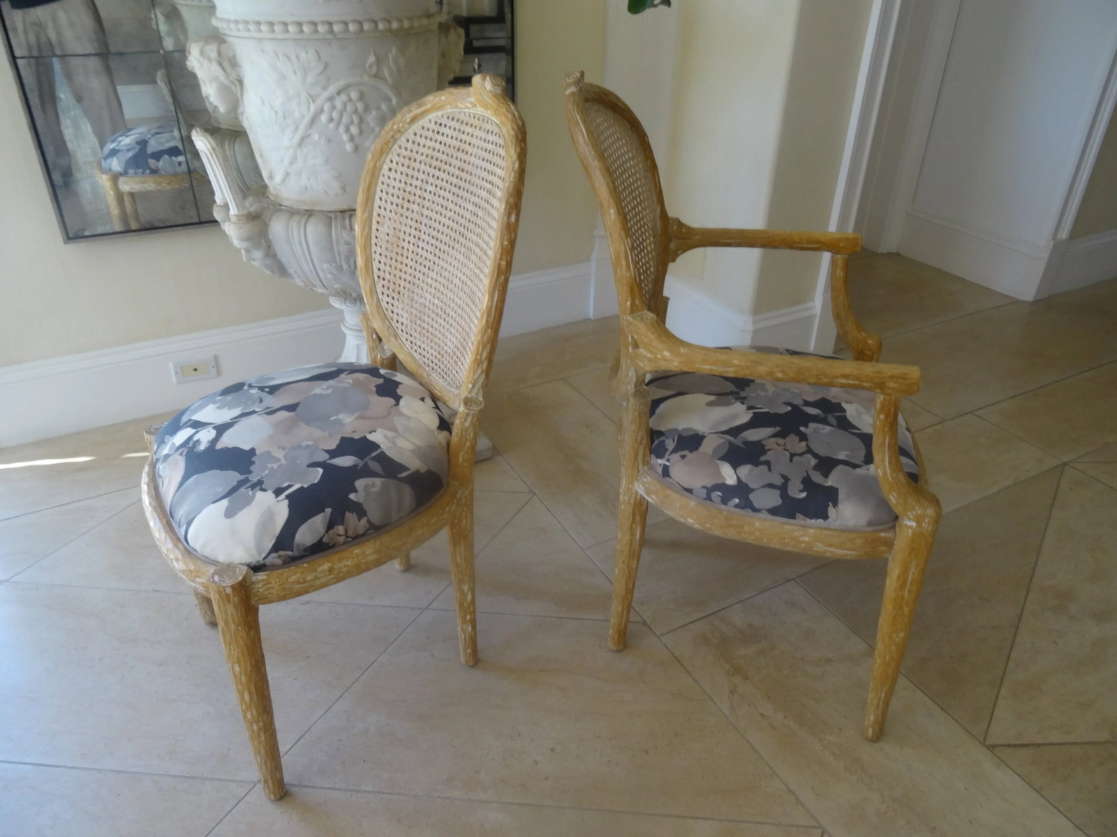 Late 20th Century French Faux Bois Chairs- Set of 2 - 4
