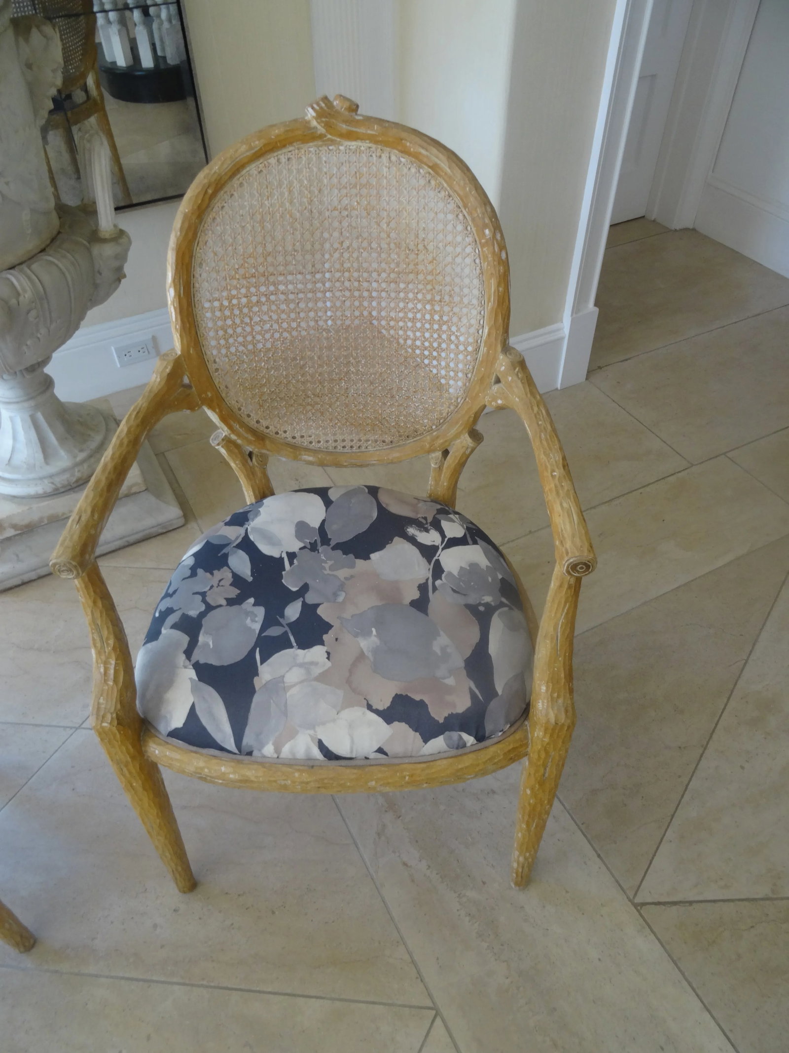 Late 20th Century French Faux Bois Chairs- Set of 2 - 6