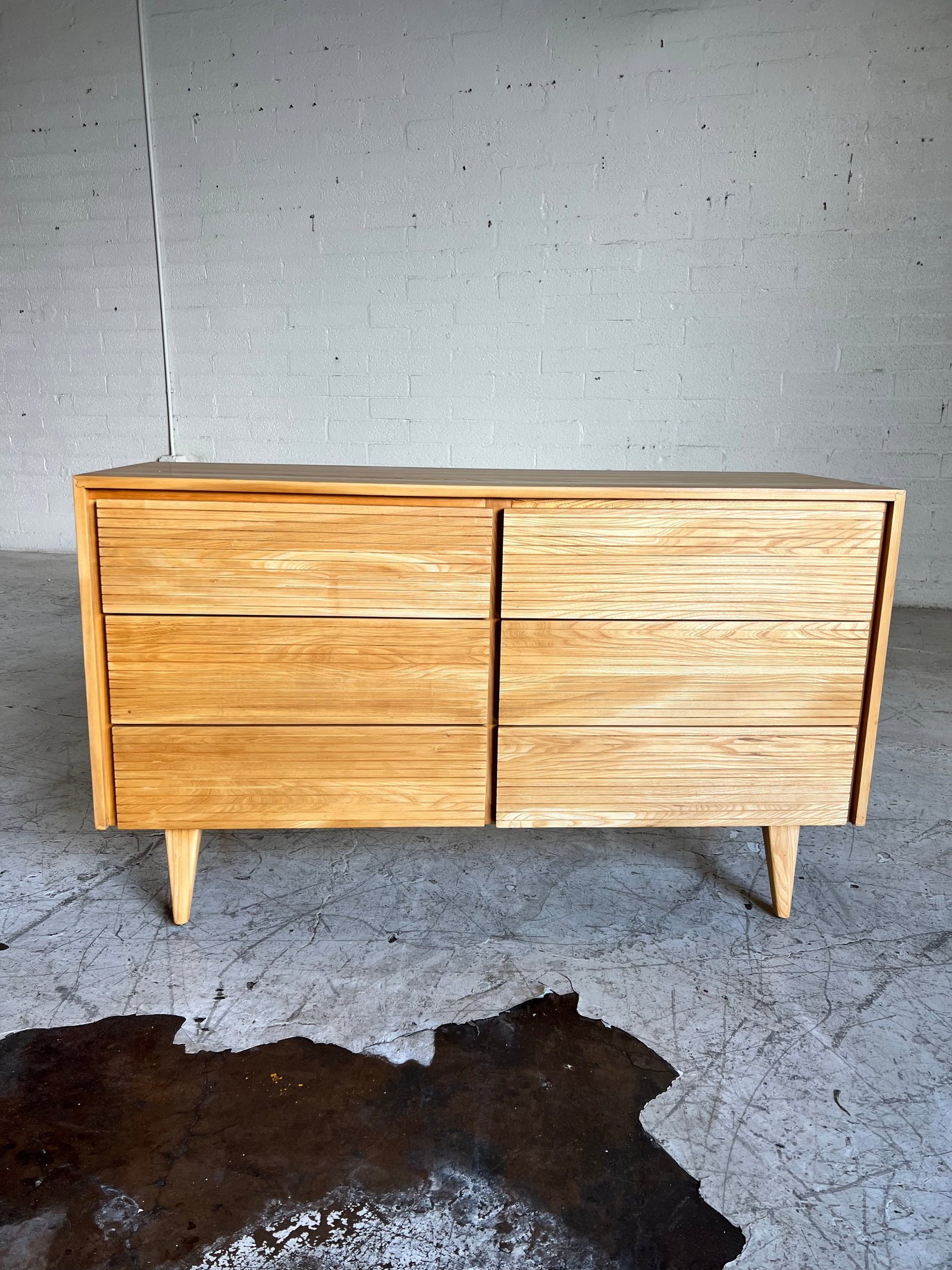 Newly Refinished Mid Century Blonde Dresser - 2