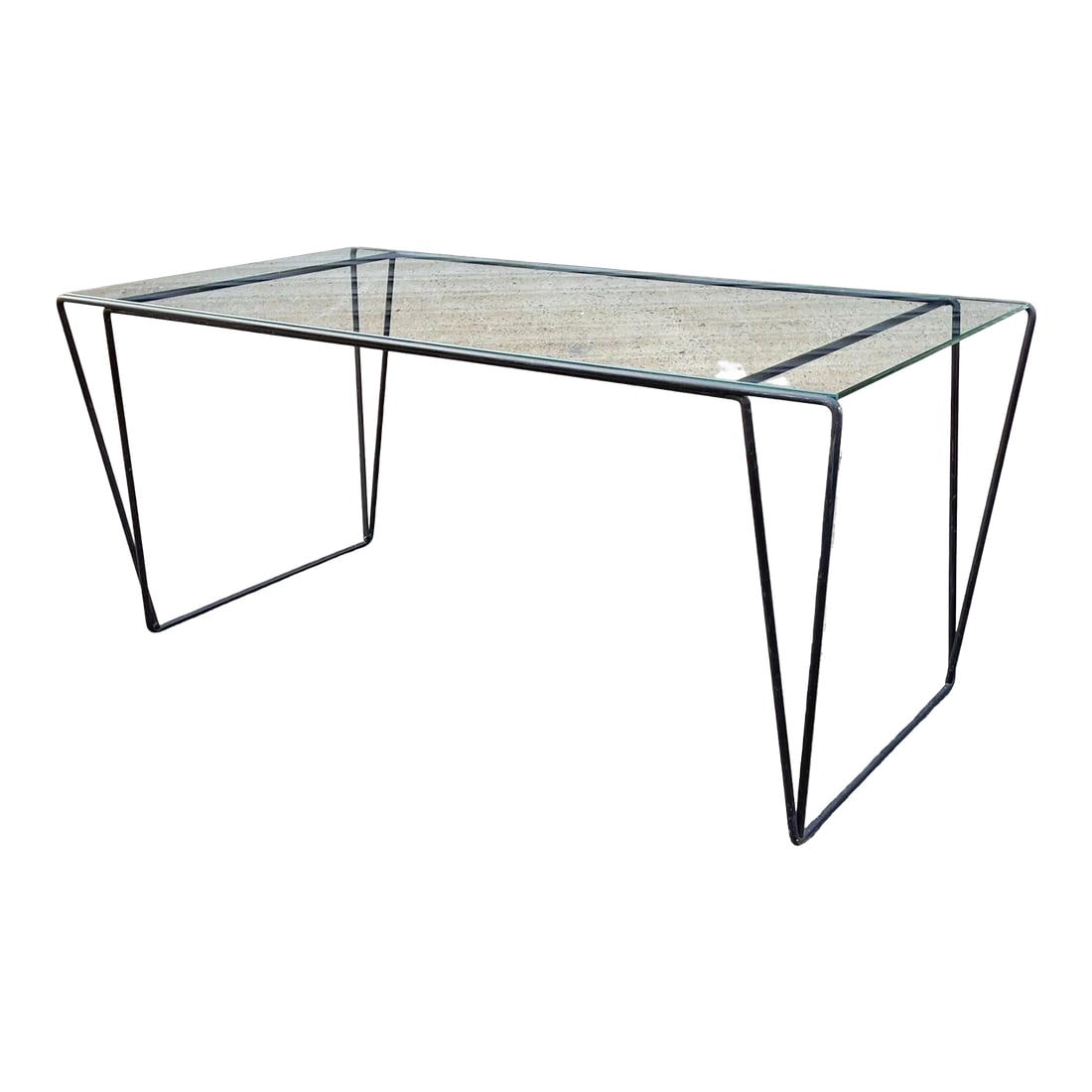 Mid 20th Century MCM Metal and Glass Top Coffee Table Sauze Style (1 of 12)