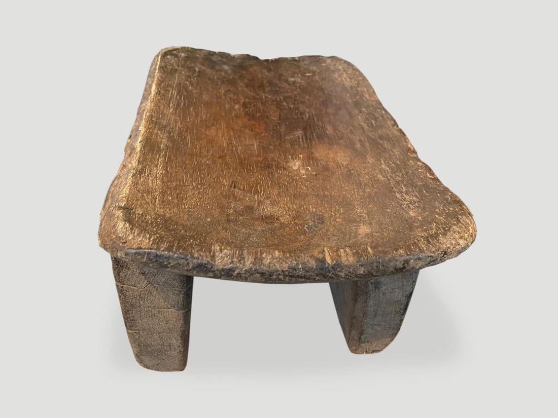 Antique Wood African Stool - 3