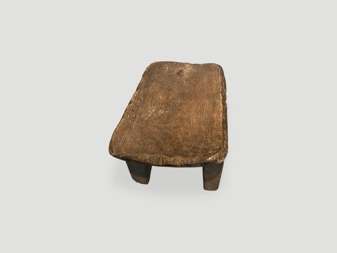 Antique Wood African Stool - 4