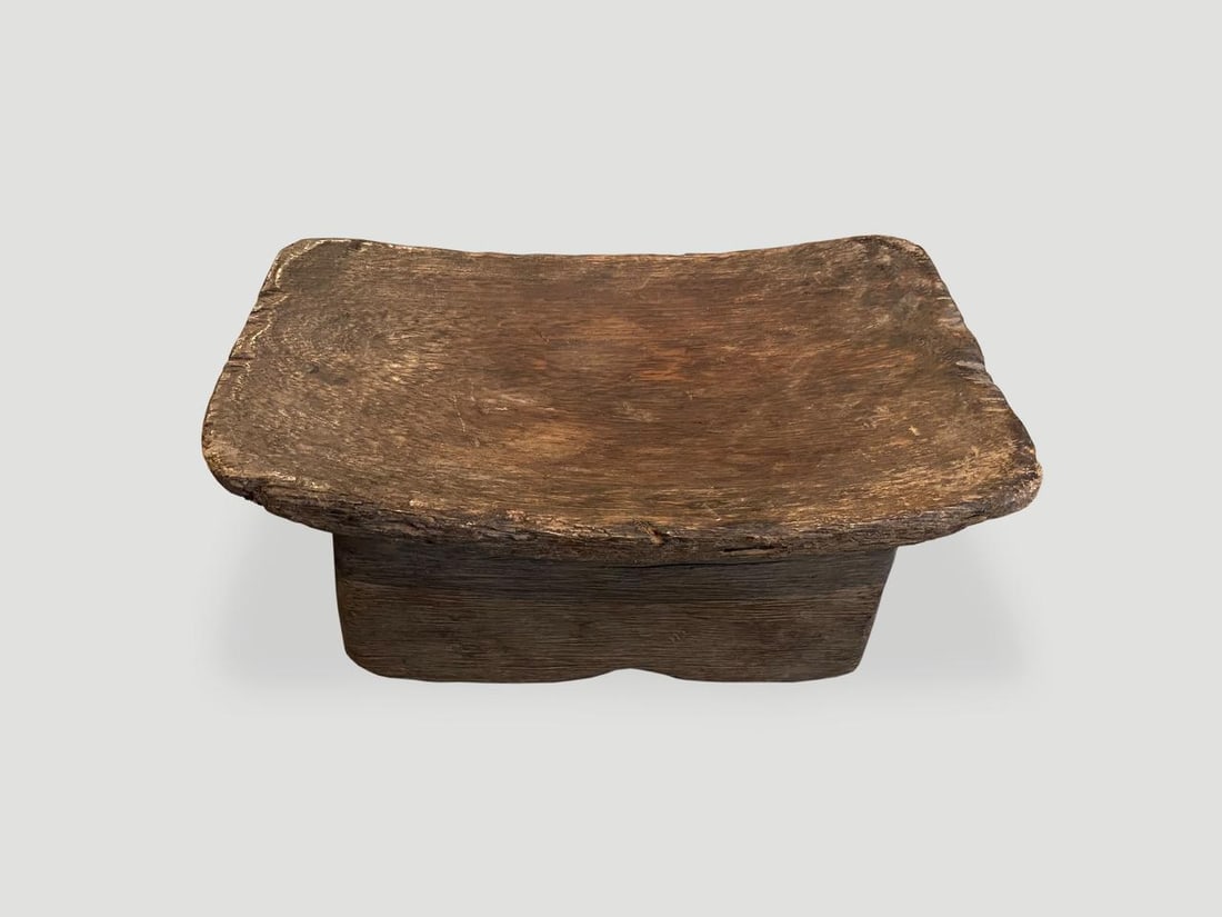 Antique Wood African Stool - 5