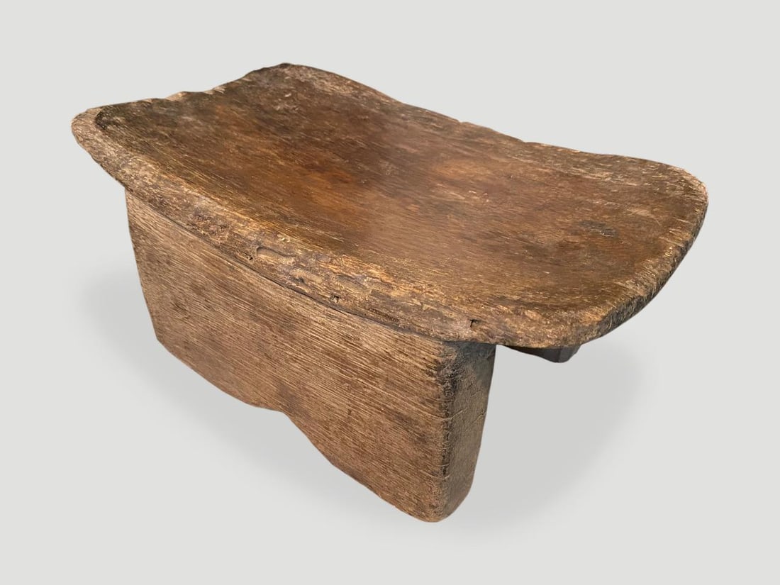 Antique Wood African Stool - 6