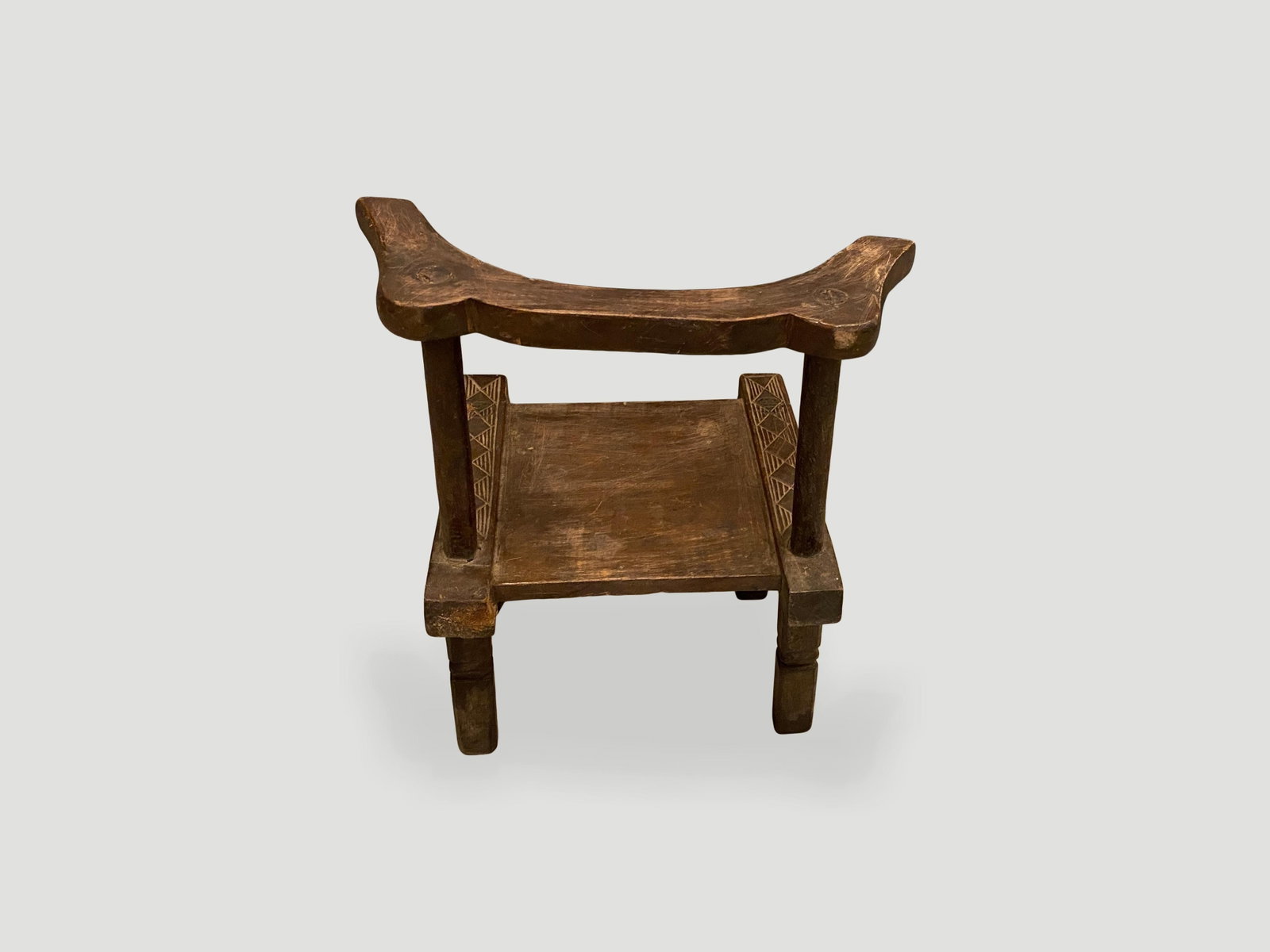Antique African Wooden Chair or Side Table - 17
