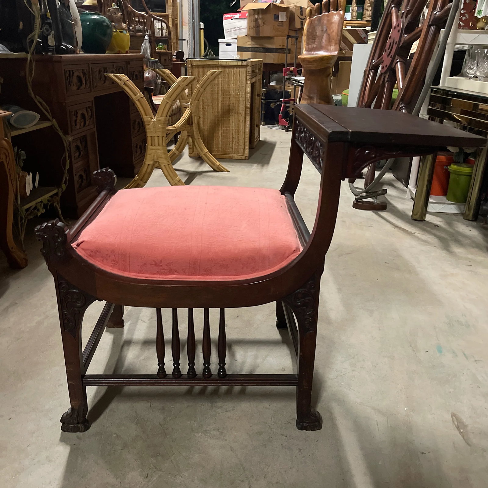 Late 19th Century Vintage Victorian Gossip Chair - 2