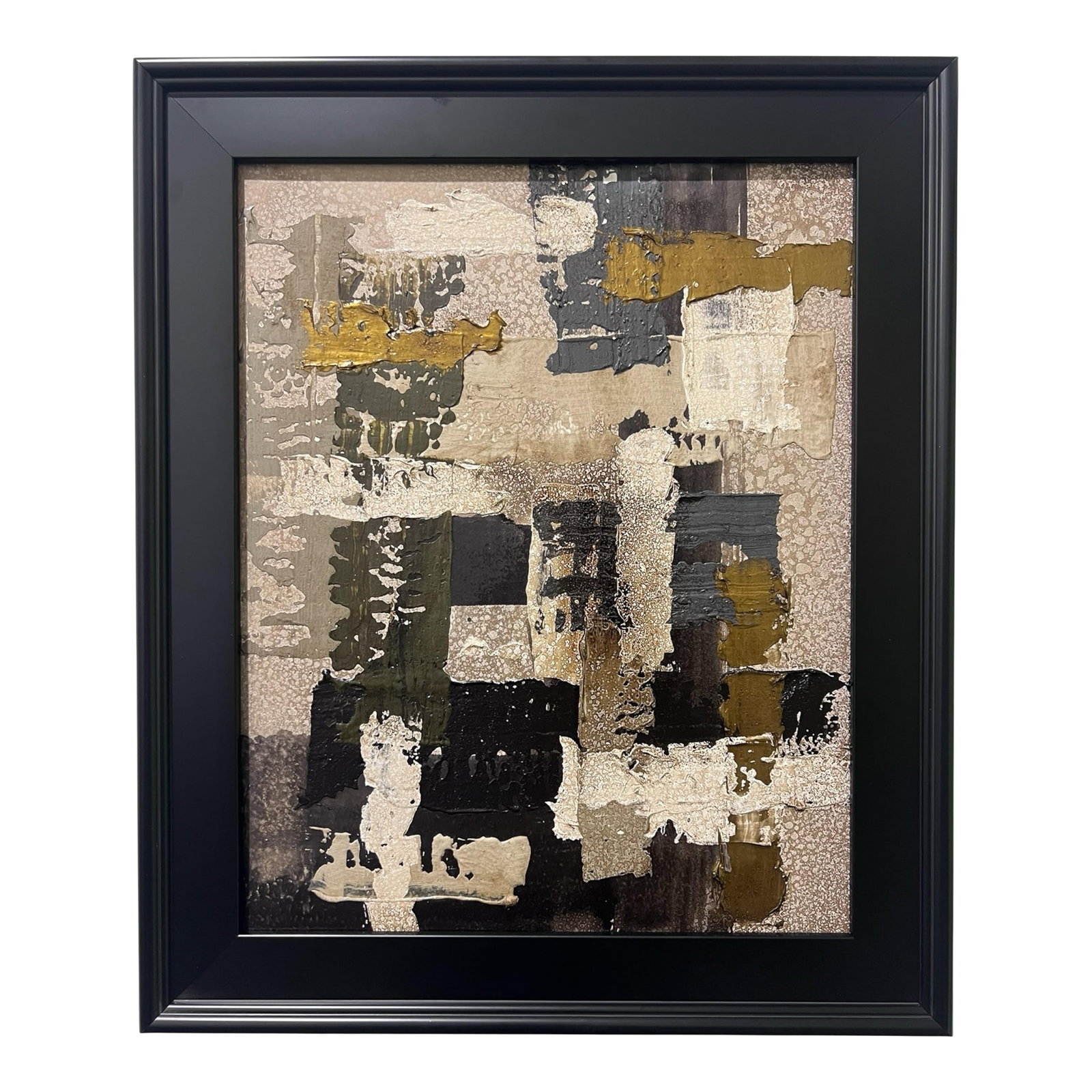 Gravity No. 1 - Original Abstract Painting by J. Kent Martin: This original mixed-media abstract painting by J. Kent Martin is inspired by aerial views of farmland and the ordered patterns of roads and city streets. Built through layers of paint that are