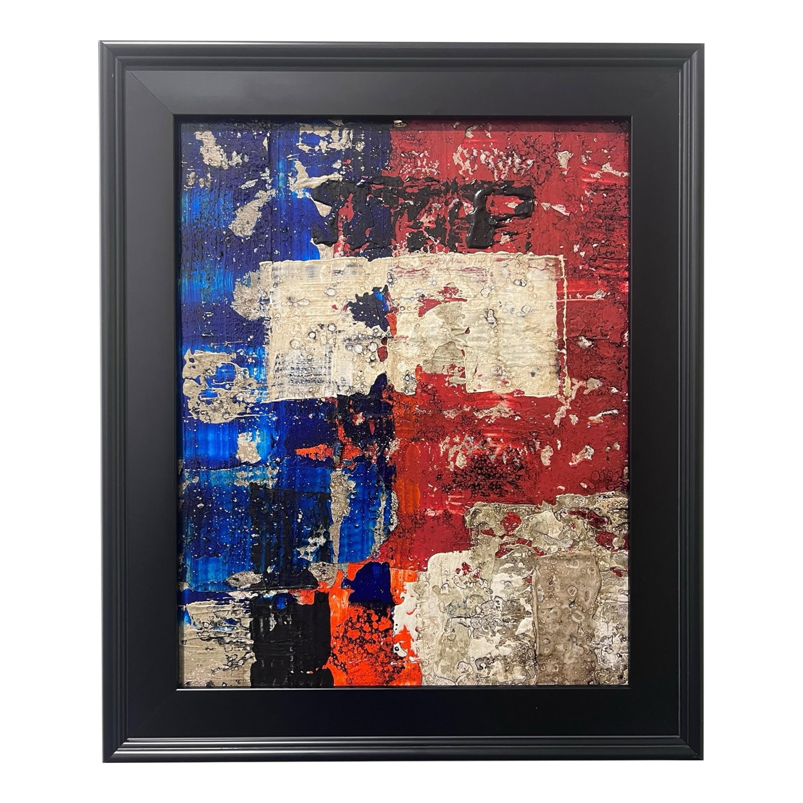 Divide - Original Abstract Painting by J. Kent Martin: This original mixed-media abstract painting by J. Kent Martin is inspired by aerial views of farmland and the ordered patterns of roads and city streets. Built through layers of paint that are