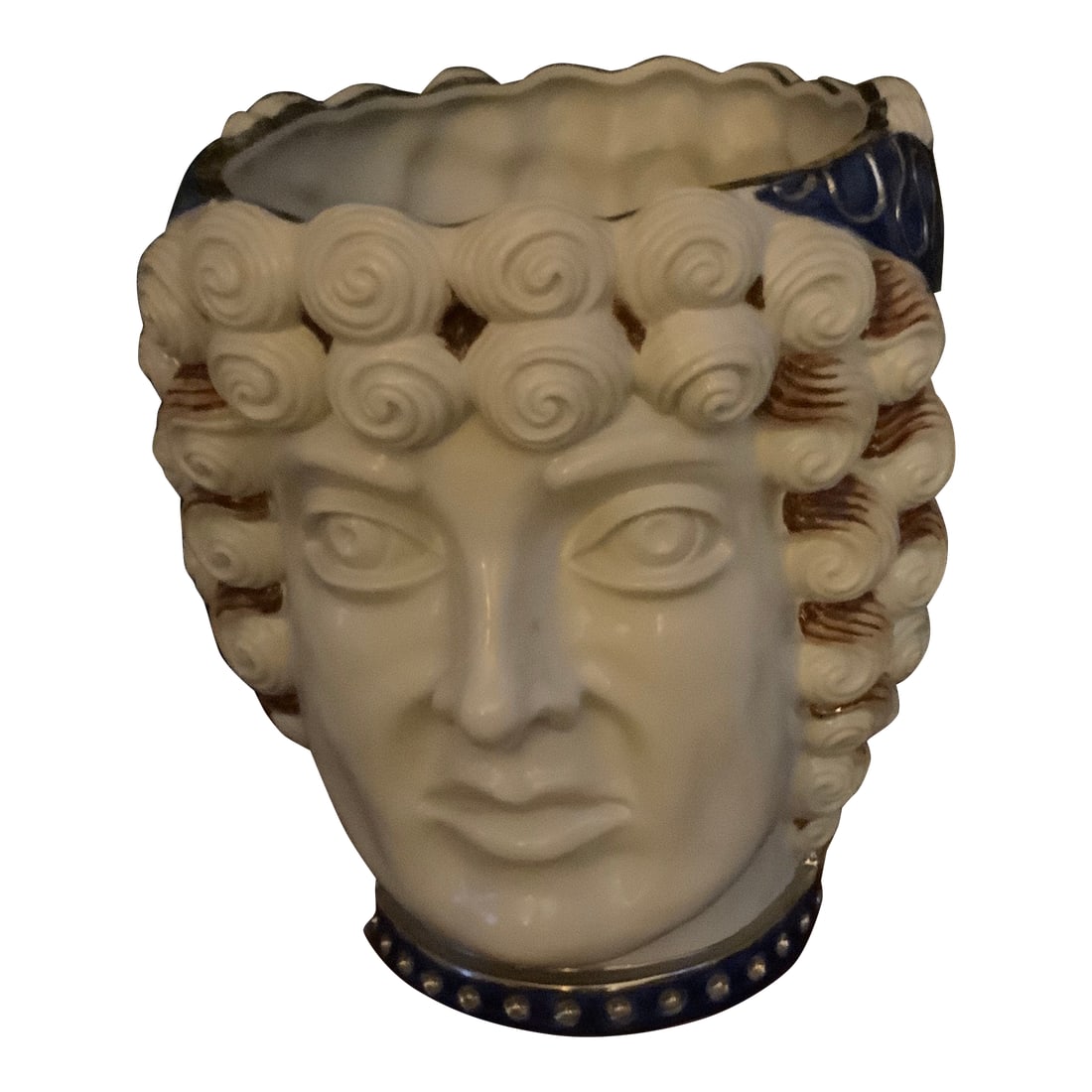 Moors Head Porcelain Vase by Alfiero Mangani Florence Italy (1 of 9)