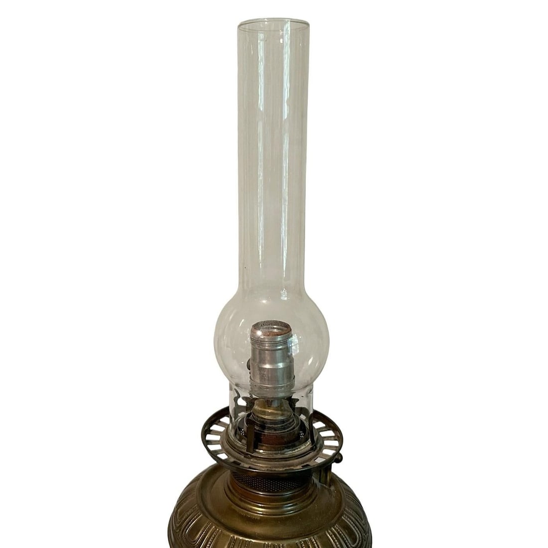 Antique Late 19th Century Bradley Hubbard Hand Painted Opaline Converted Oil Lamp - 5