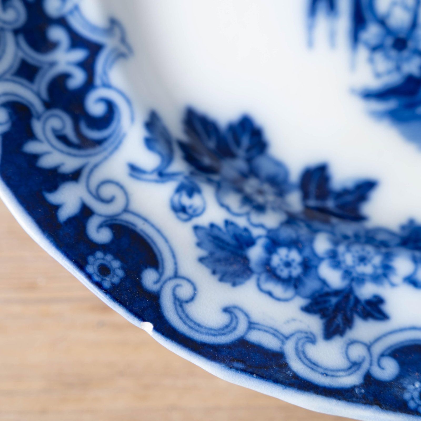 Burgess & Leigh Blue Celeste Chinoiserie Transferware Platter, c.1885 - 6