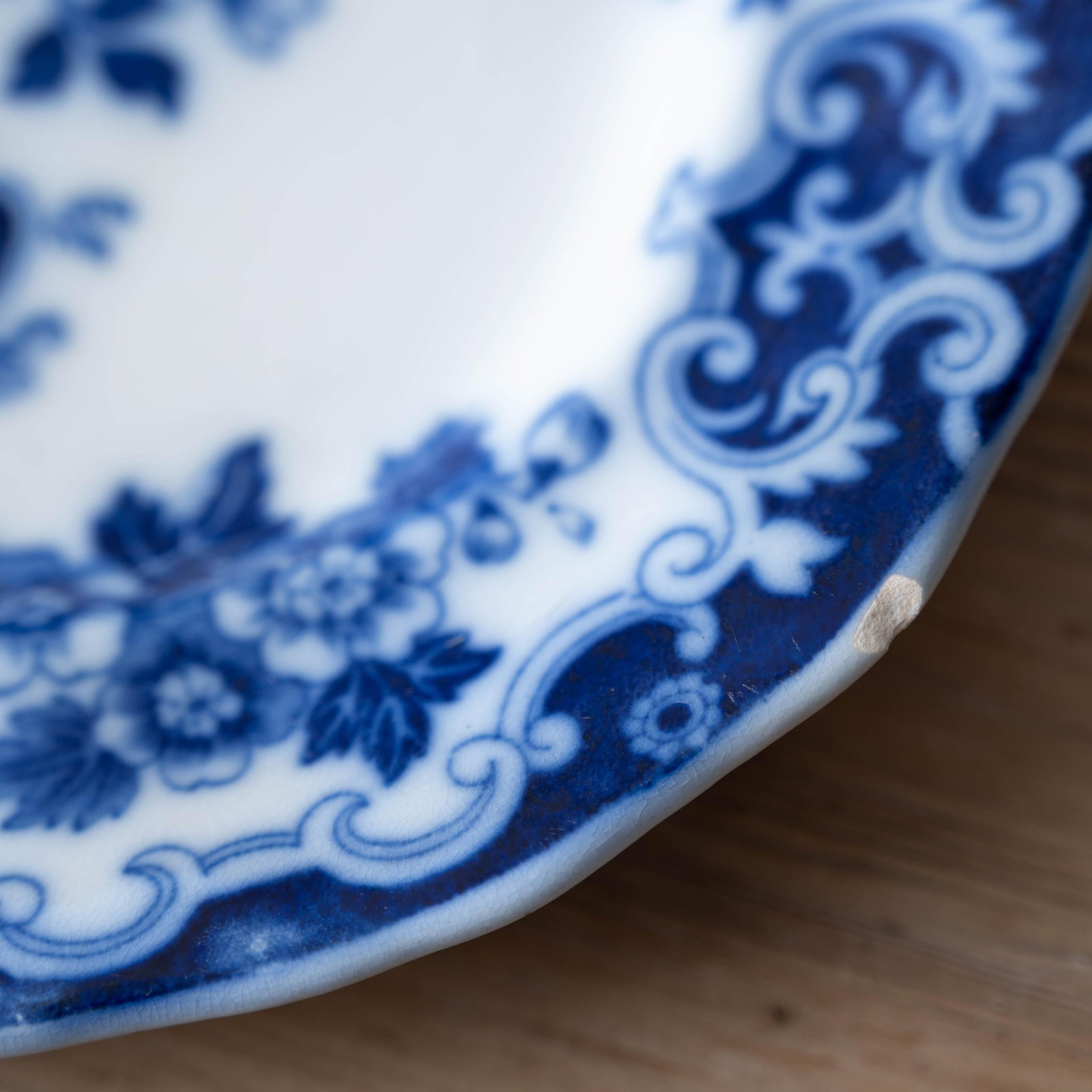 Burgess & Leigh Blue Celeste Chinoiserie Transferware Platter, c.1885 - 7