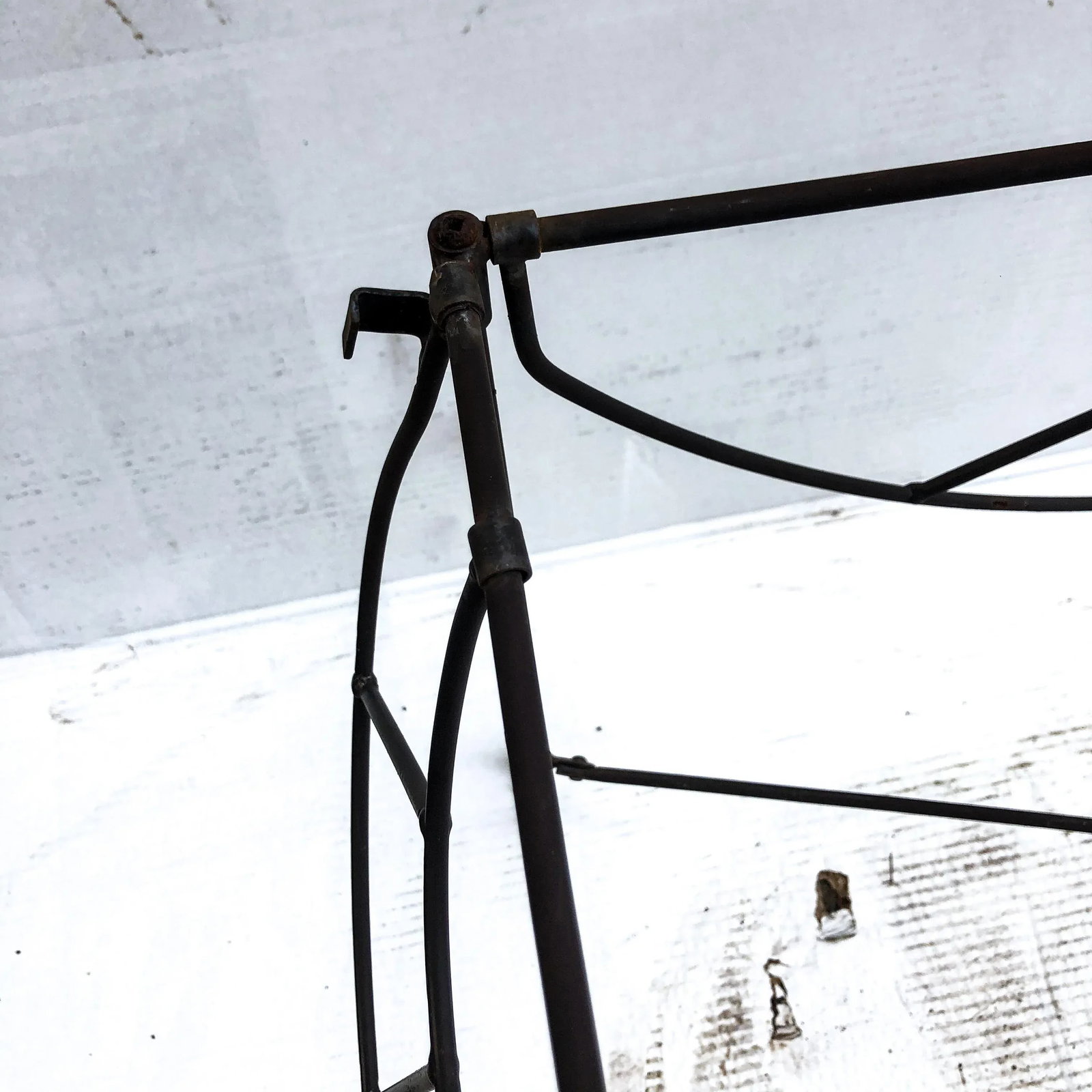 Vintage Iron Metal Adjustable Plant Stand Side Table - 10