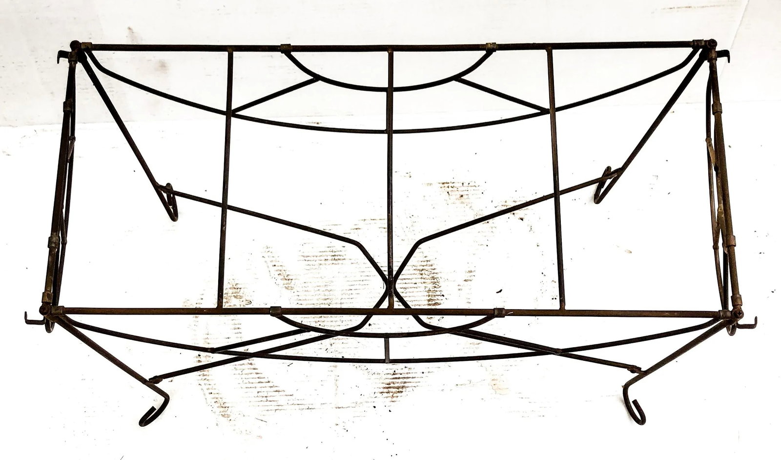 Vintage Iron Metal Adjustable Plant Stand Side Table - 6