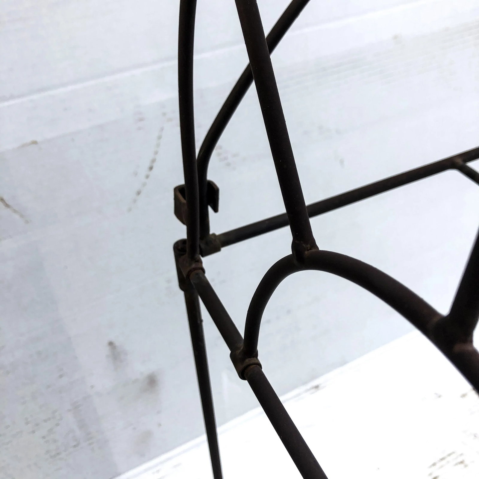 Vintage Iron Metal Adjustable Plant Stand Side Table - 9