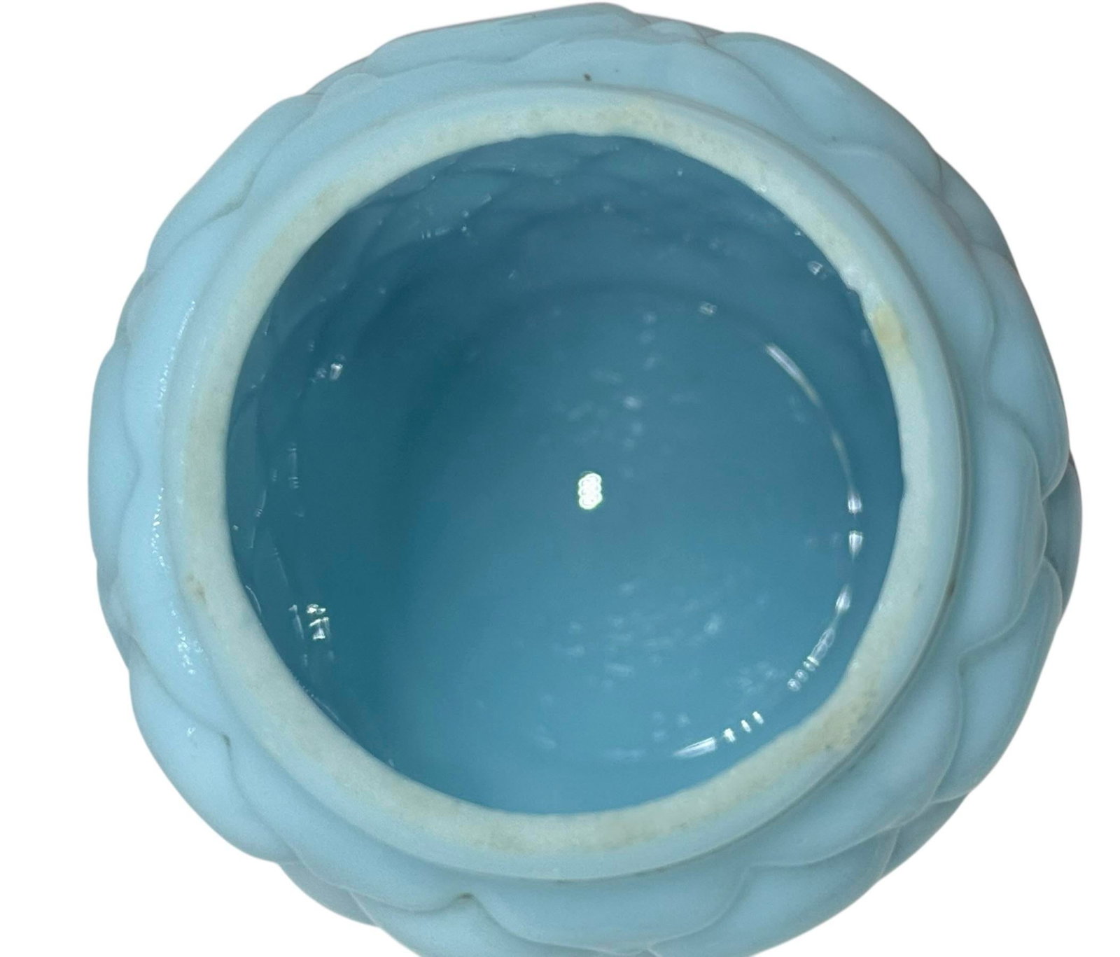 Attributed to Consolidated Glass Eapg Light Blue Opaline Cone/Pineapple Sugar Shaker C1890 Usa - 9