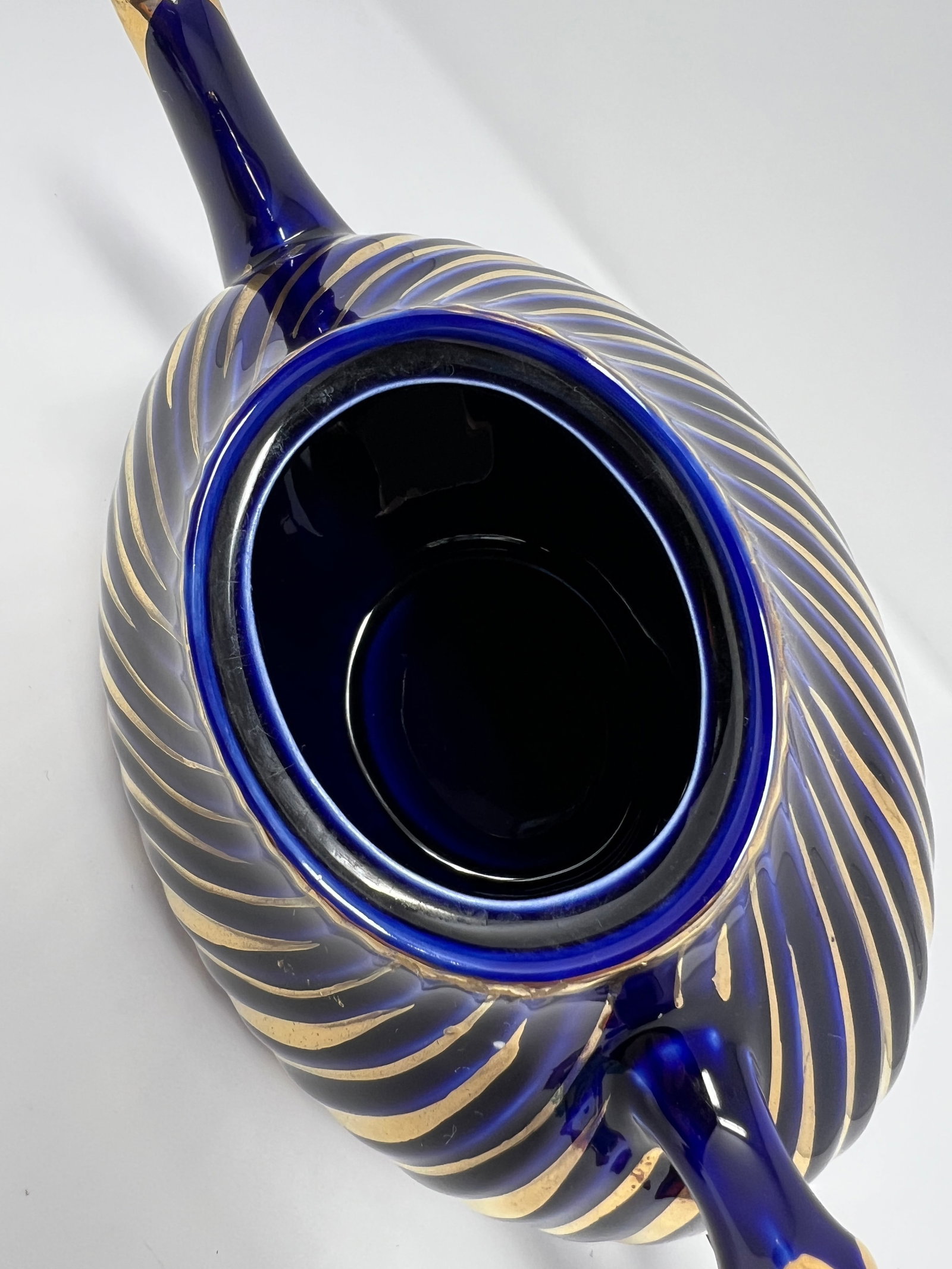 Arthur Wood Cobalt & Gilt Teapot | English Staffordshire, C. 1930s - 9