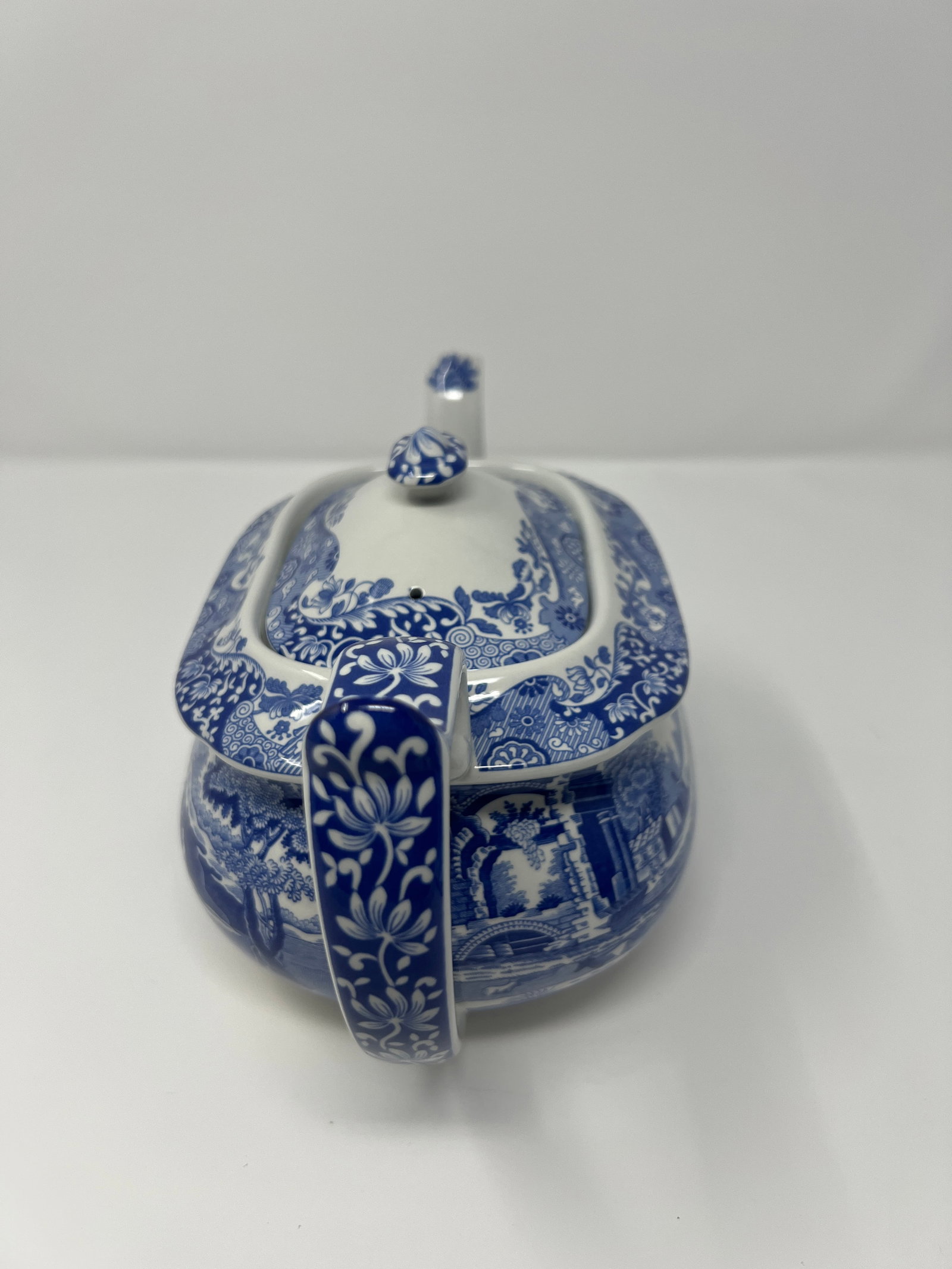 Late 20th Century Spode "Italian" Blue & White Transferware Teapot - 11