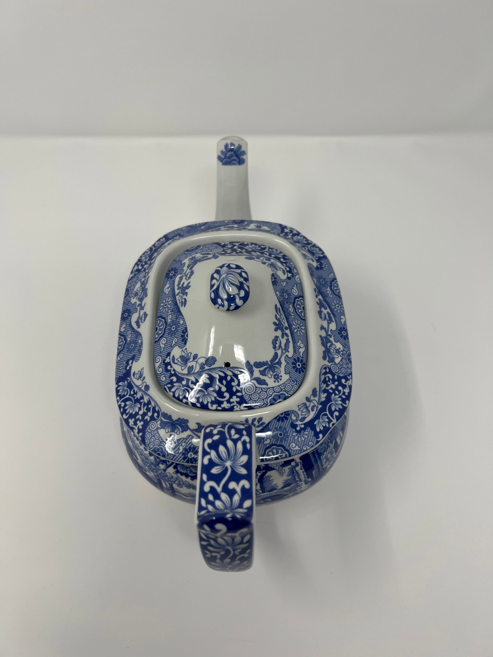 Late 20th Century Spode "Italian" Blue & White Transferware Teapot - 5