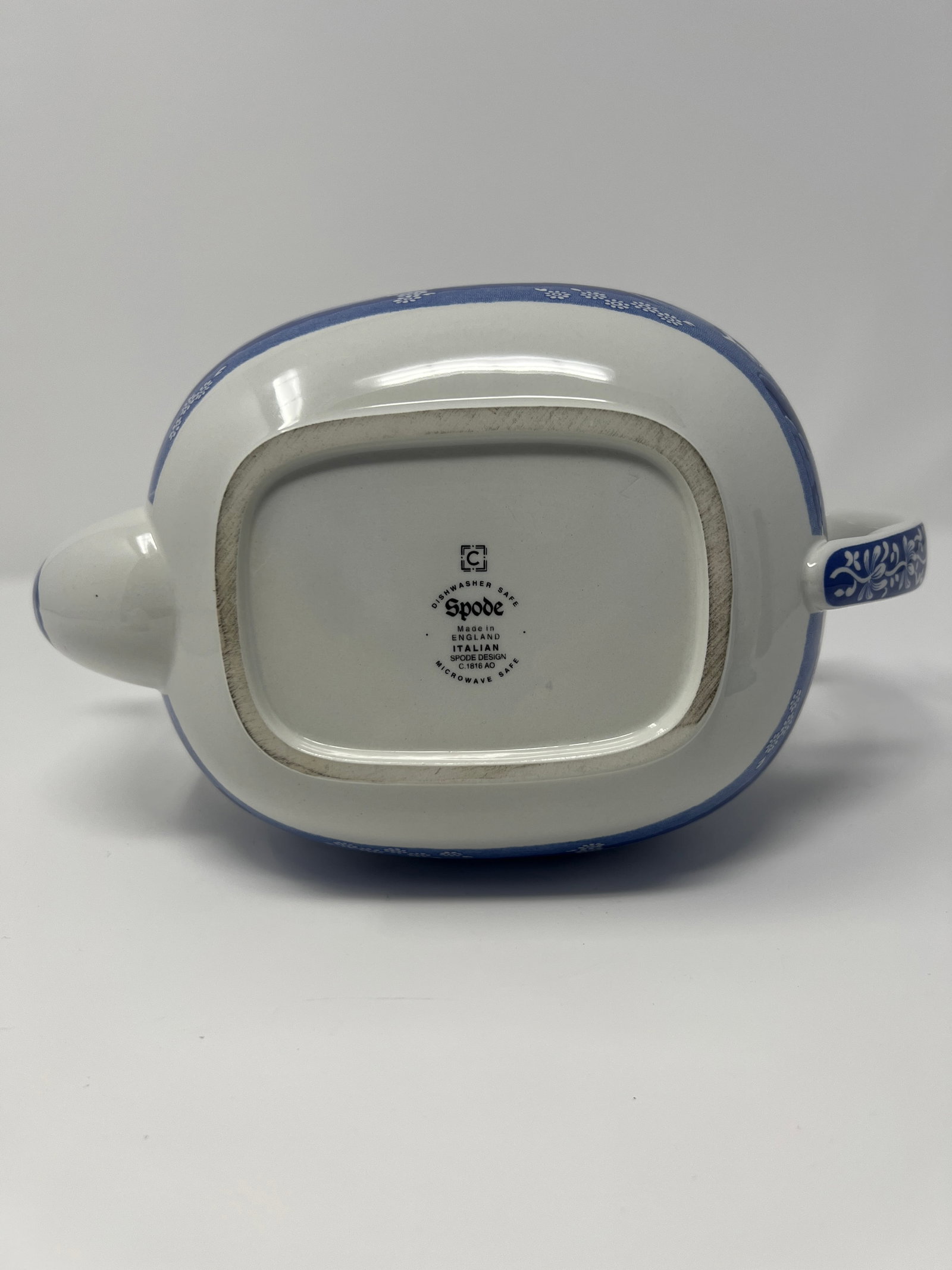 Late 20th Century Spode "Italian" Blue & White Transferware Teapot - 6