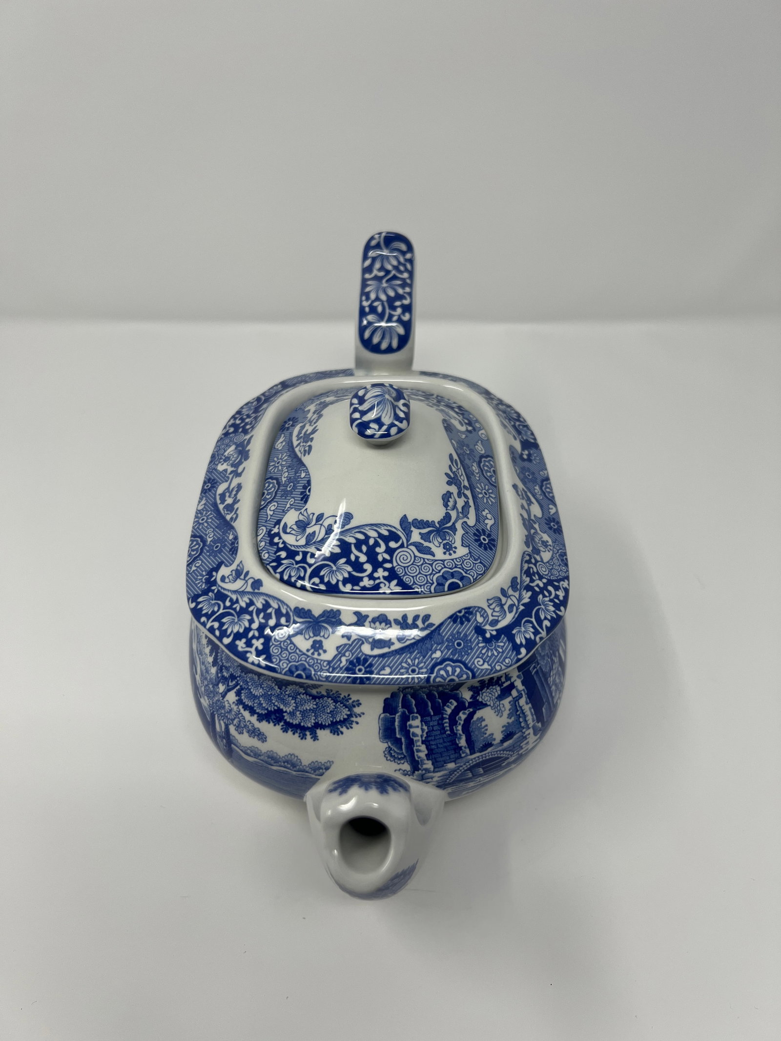 Late 20th Century Spode "Italian" Blue & White Transferware Teapot - 8