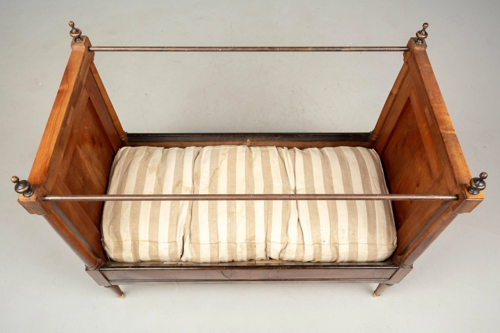19th Century Napoleon III Child's Bed, Solid Cherry Wood, Hand-Crafted - 10