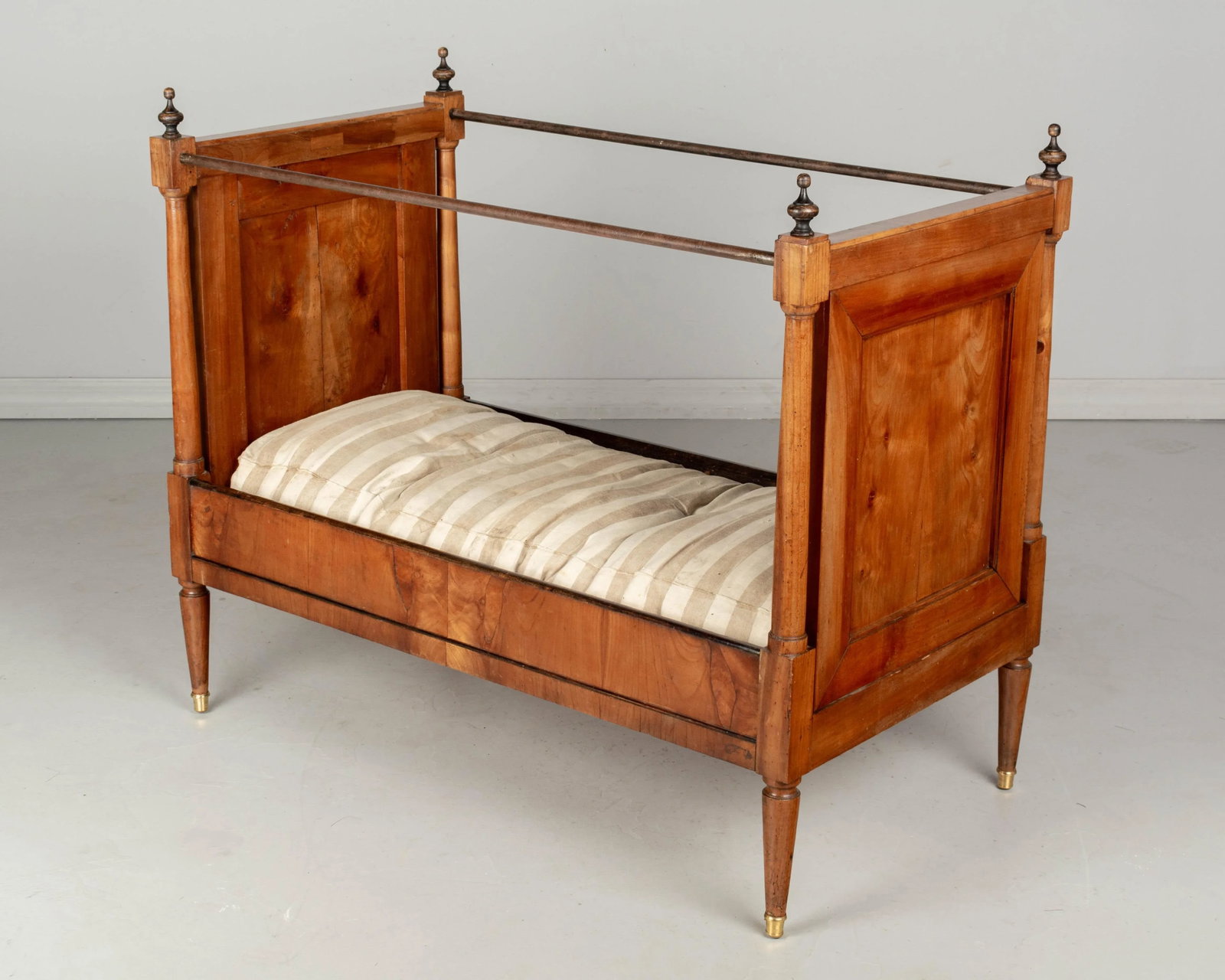 19th Century Napoleon III Child's Bed, Solid Cherry Wood, Hand-Crafted - 4