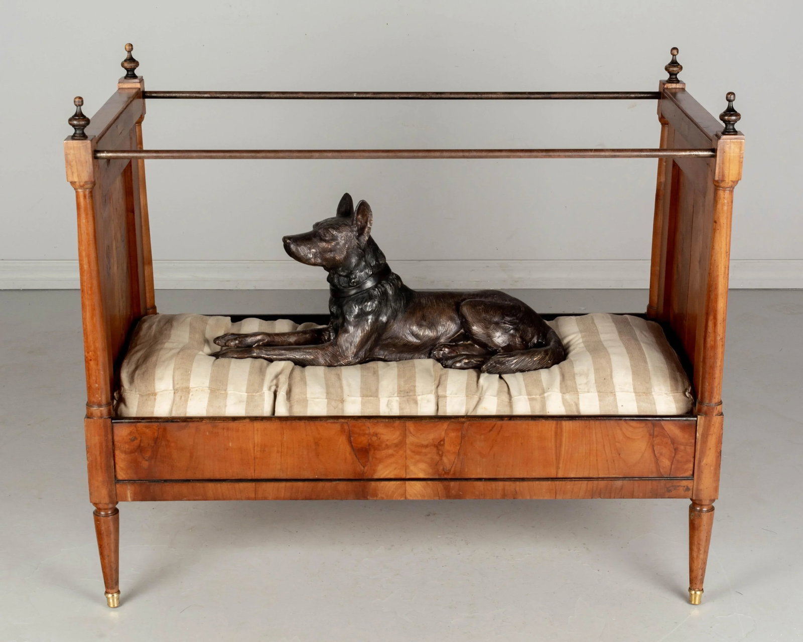 19th Century Napoleon III Child's Bed, Solid Cherry Wood, Hand-Crafted - 6