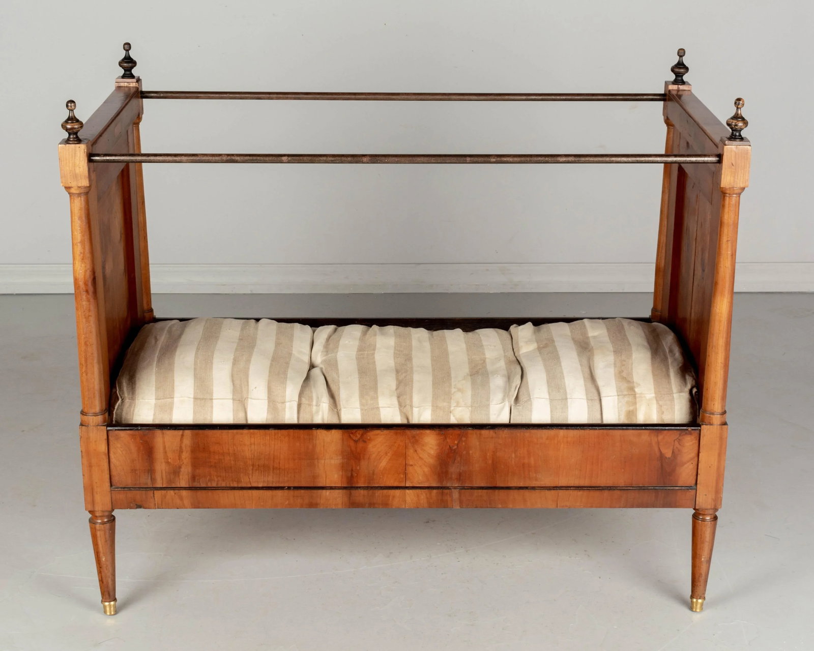 19th Century Napoleon III Child's Bed, Solid Cherry Wood, Hand-Crafted - 7
