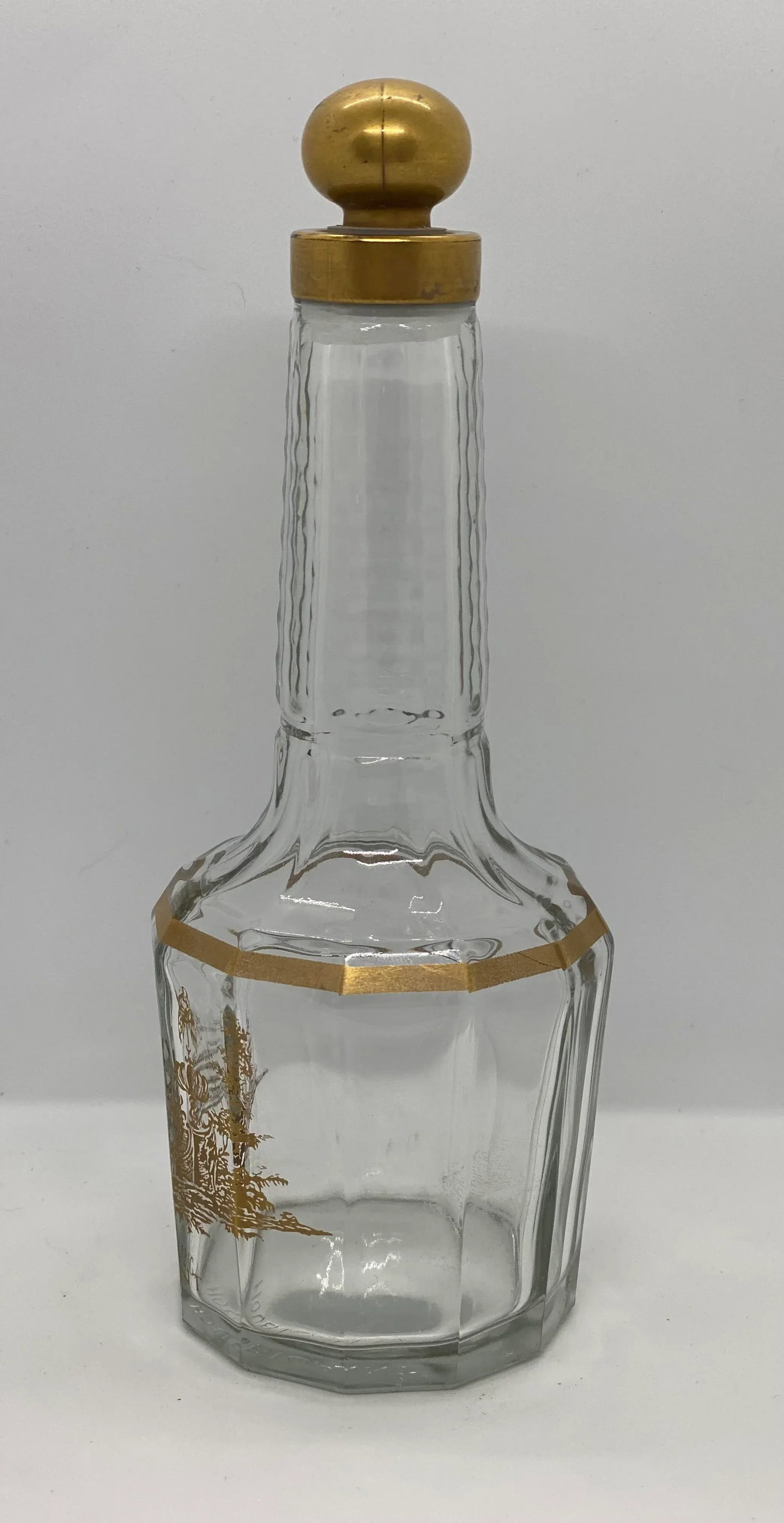 1920s French Houbigant Paris Faceted Glass Perfume Bottle With Glass Stopper - 3