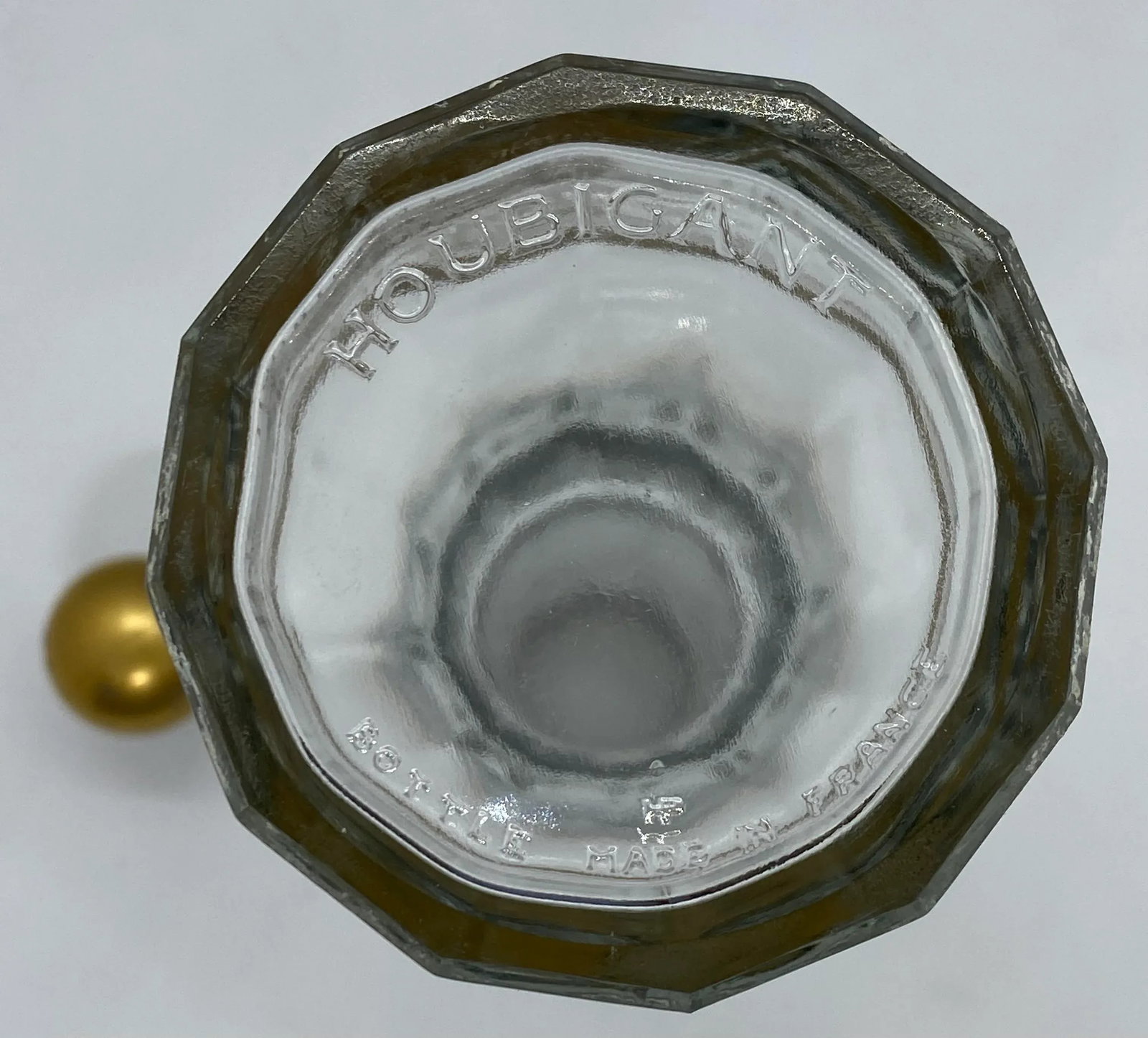 1920s French Houbigant Paris Faceted Glass Perfume Bottle With Glass Stopper - 8
