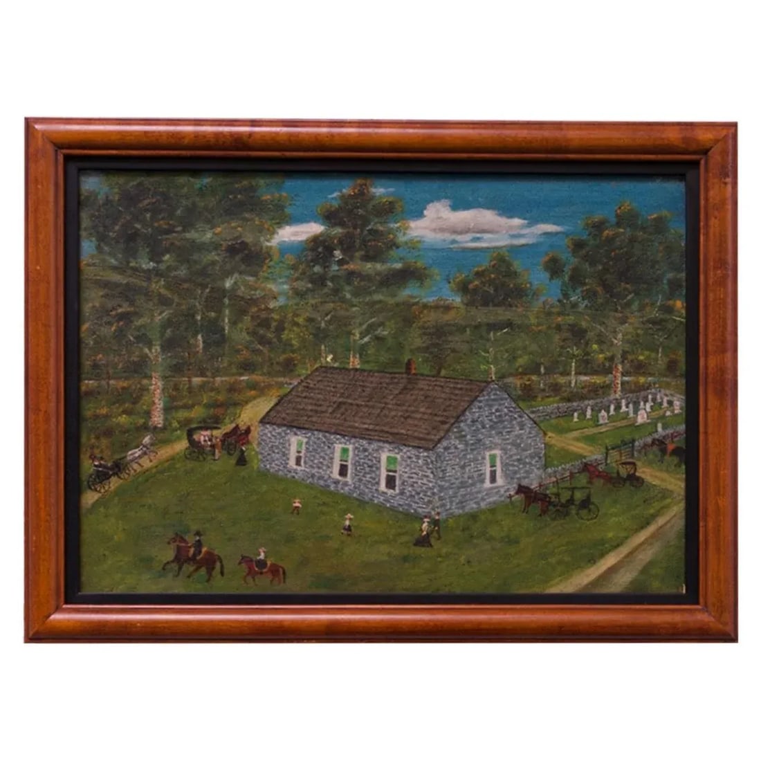 Harvey Milligan Amish Farmhouse Pastoral Scene Oil on Canvas - 13