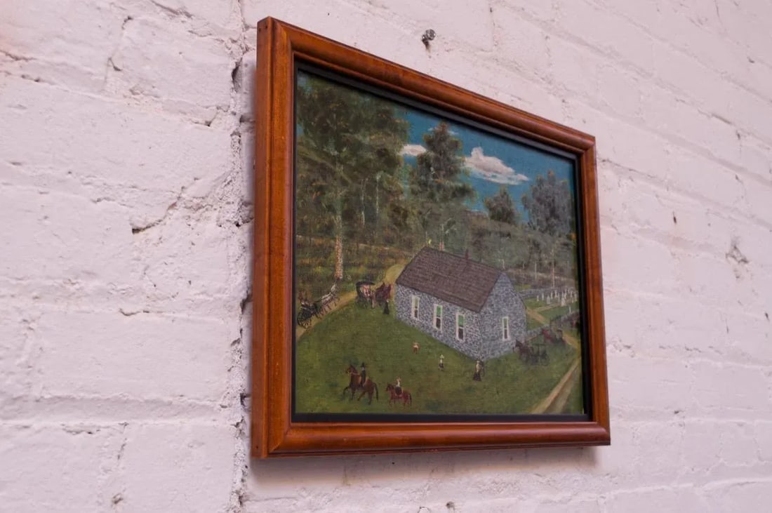 Harvey Milligan Amish Farmhouse Pastoral Scene Oil on Canvas - 5