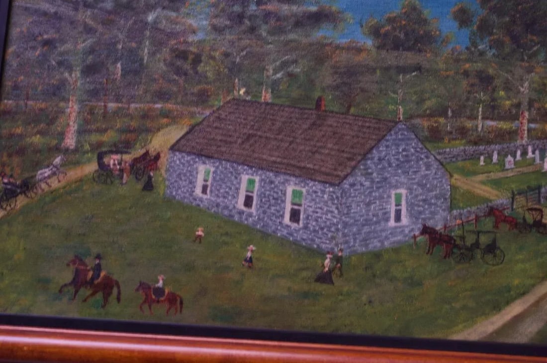 Harvey Milligan Amish Farmhouse Pastoral Scene Oil on Canvas - 8