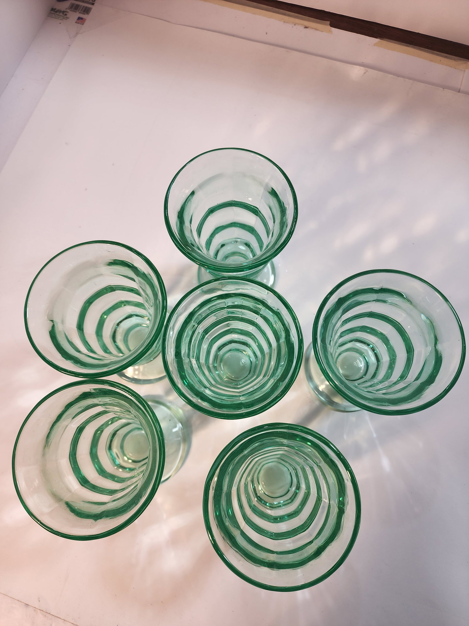 1930s Uranium Ice Cream Float Glasses - Set of 6 - 3