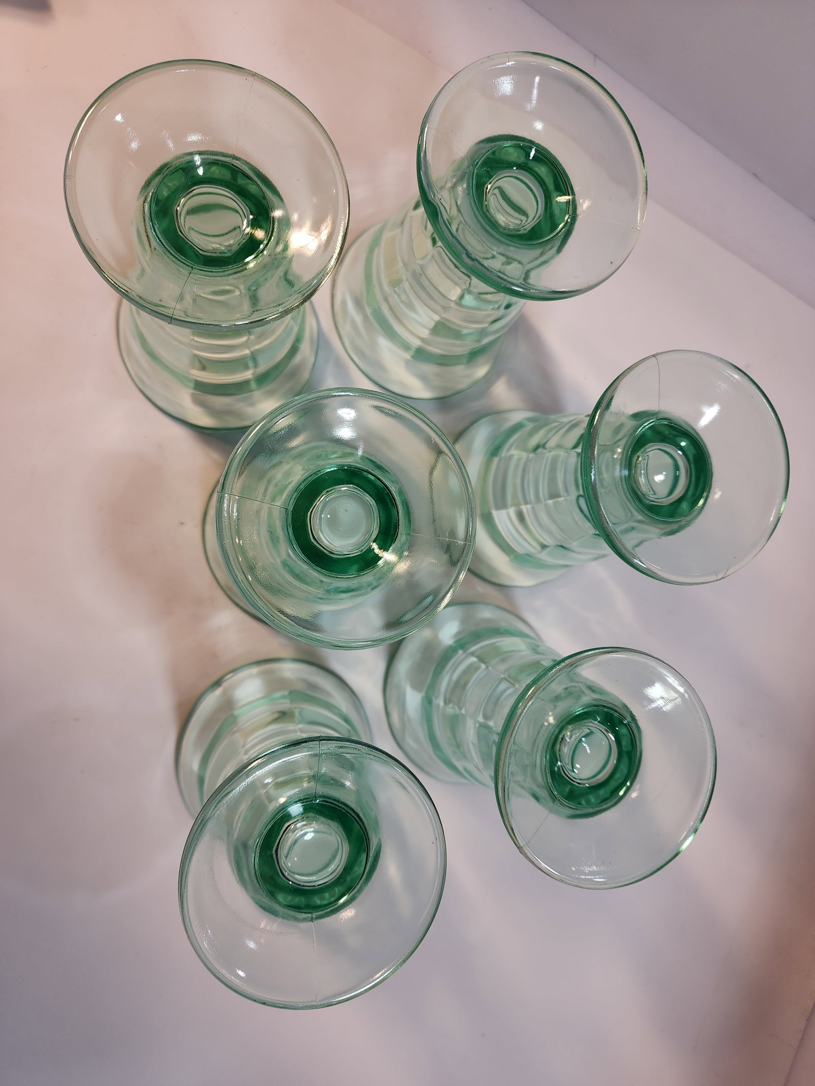 1930s Uranium Ice Cream Float Glasses - Set of 6 - 5