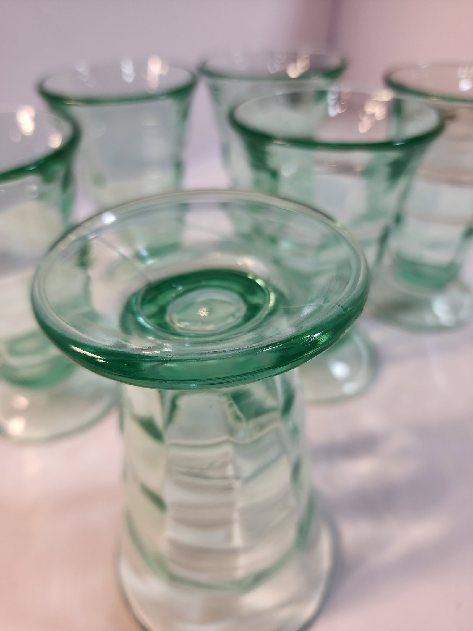 1930s Uranium Ice Cream Float Glasses - Set of 6 - 6