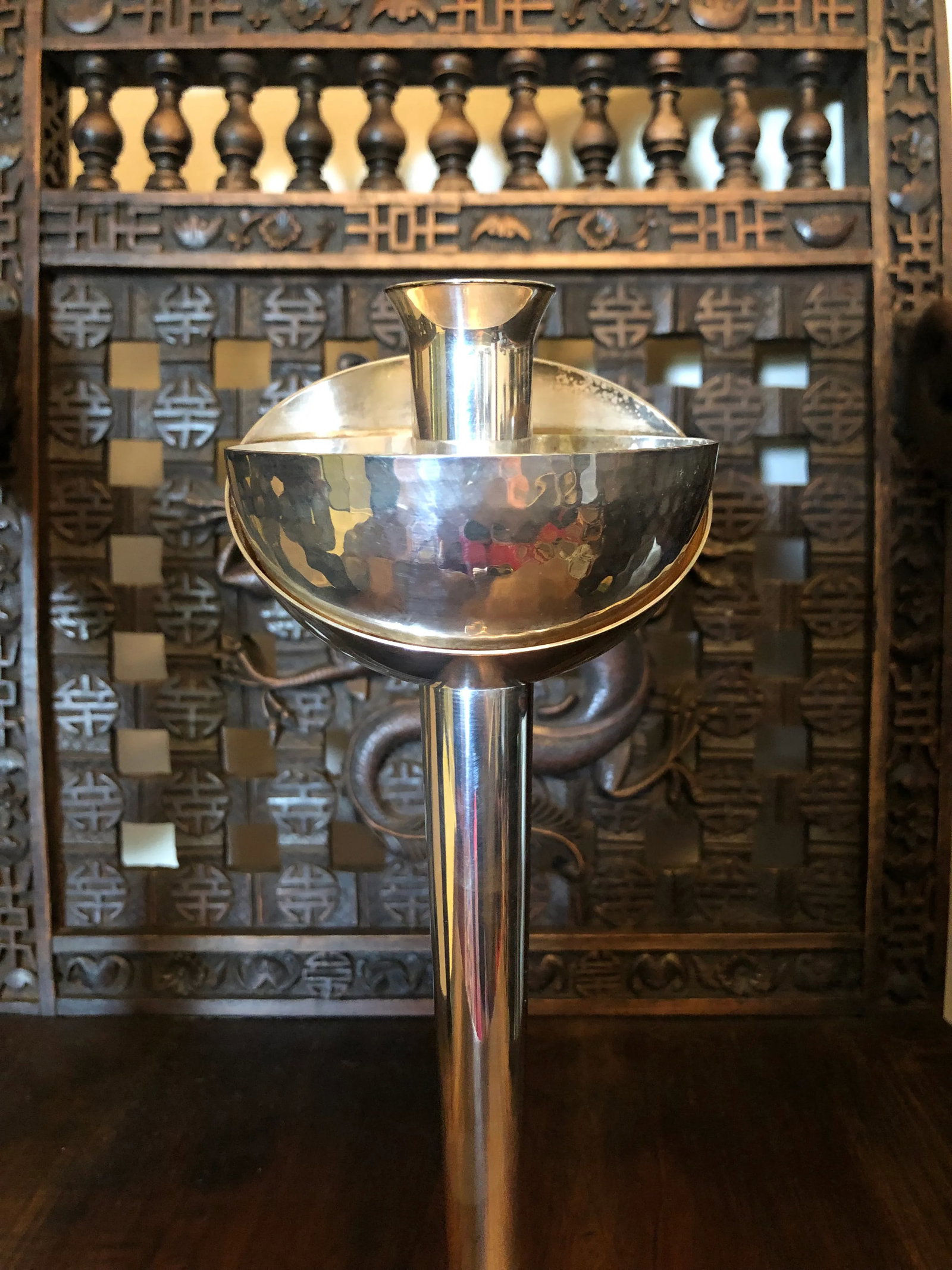 C. 1985 Swid Powell & David Palterer Silverplate Candlestick - 2