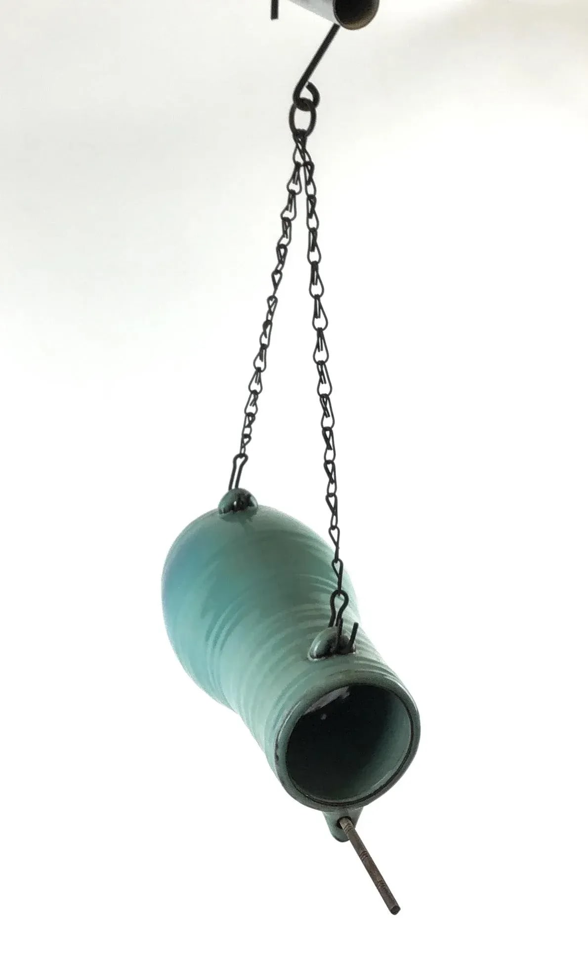 Vintage Artisan Hand Thrown Pottery Hanging Birdhouse - 4