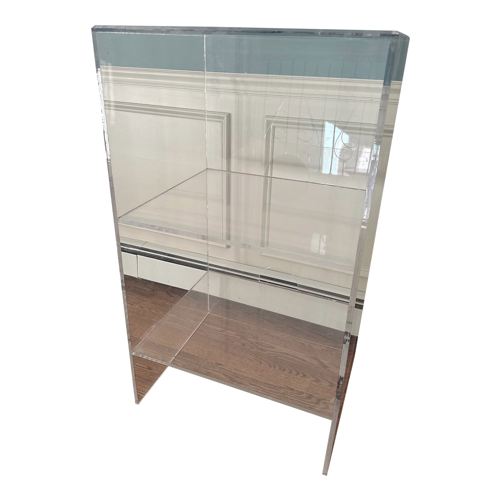 Clear Vintage Lucite Open Cabinet (1 of 7)