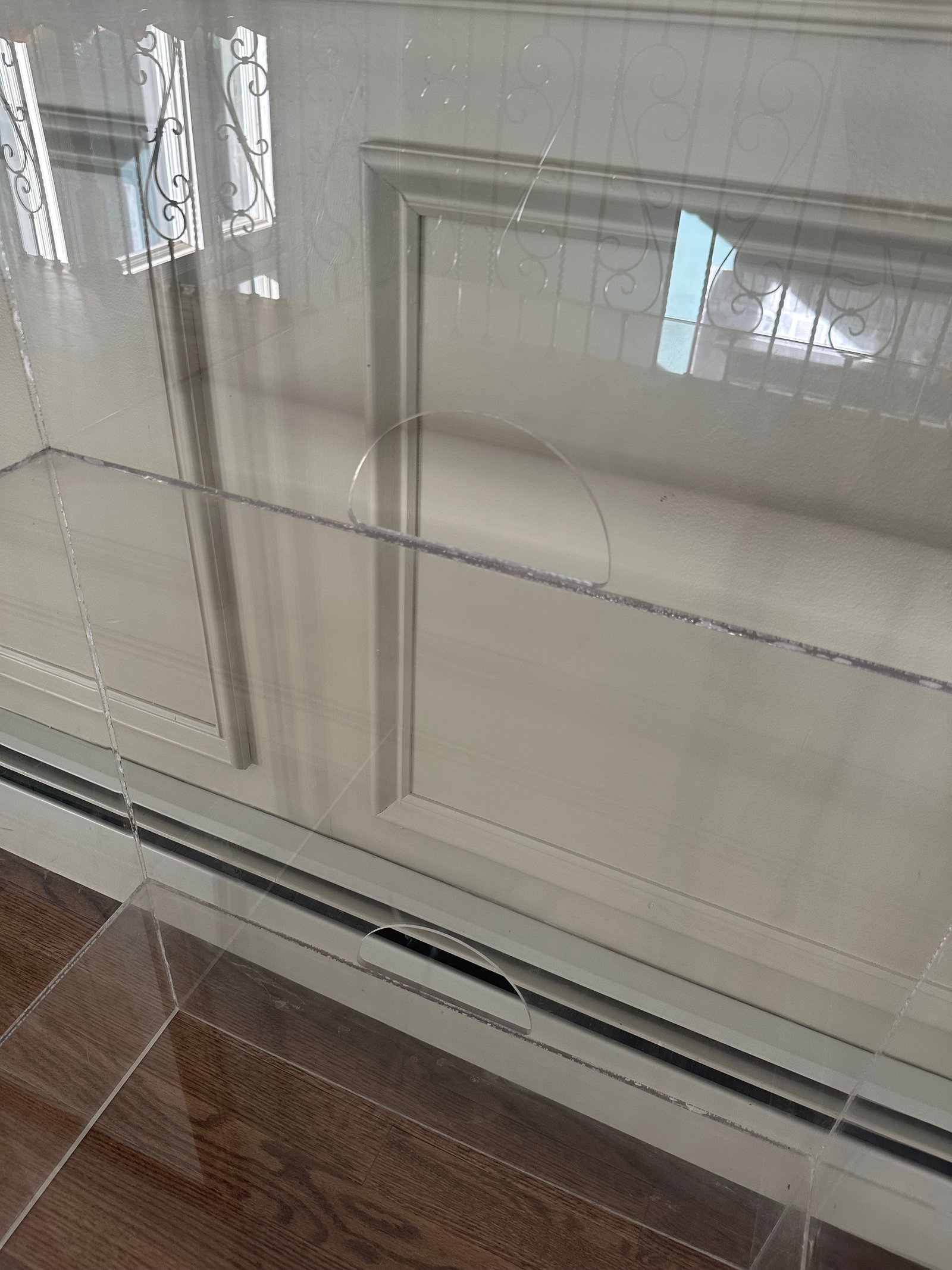 Clear Vintage Lucite Open Cabinet - 5