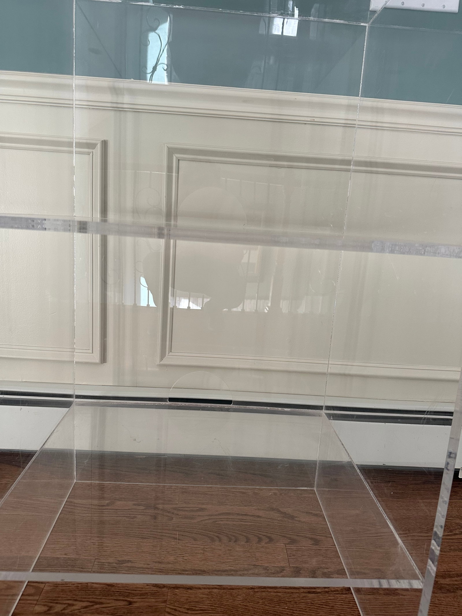 Clear Vintage Lucite Open Cabinet - 7