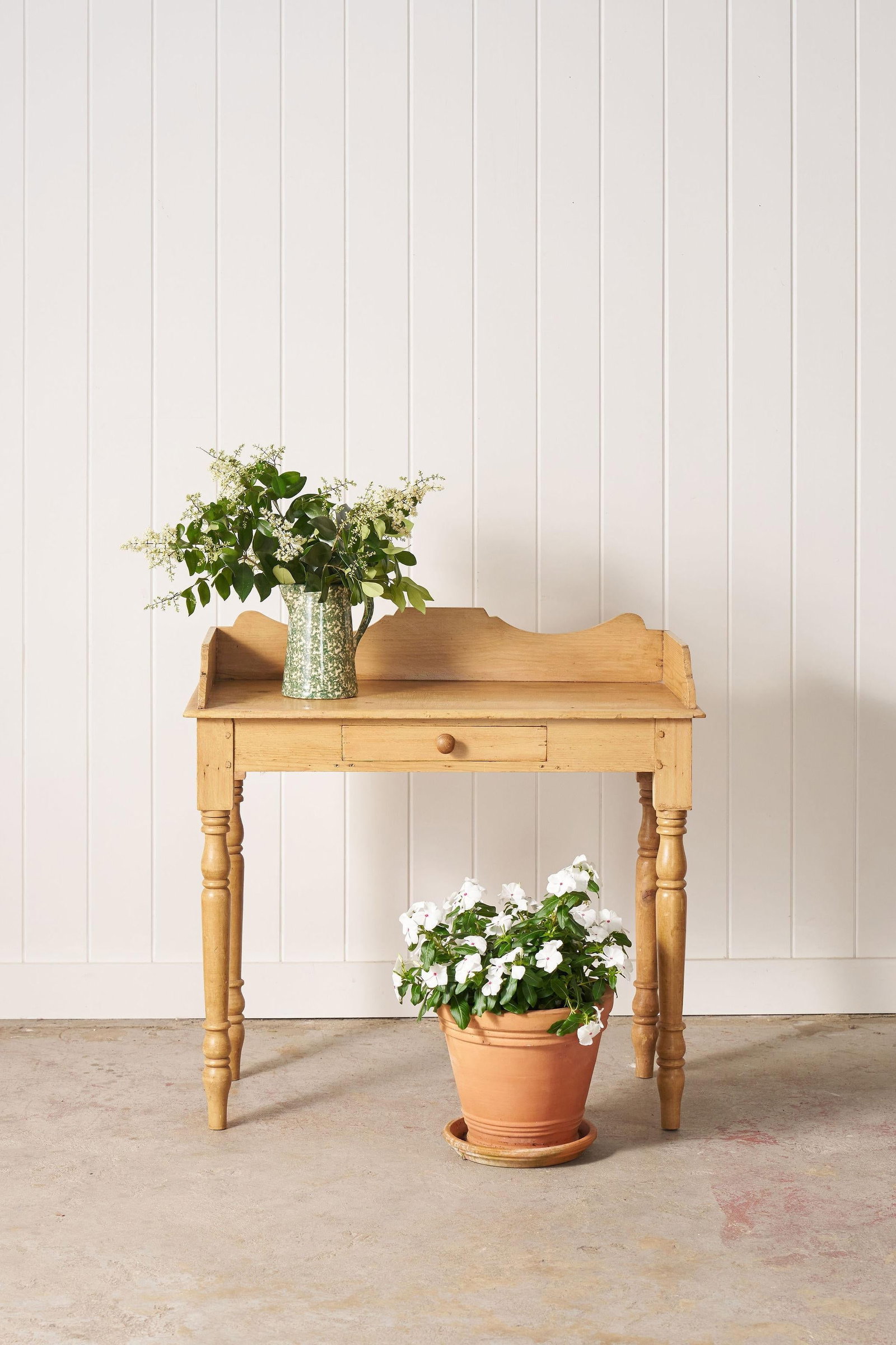19th Century English Pine Wash Stand / Desk - 2