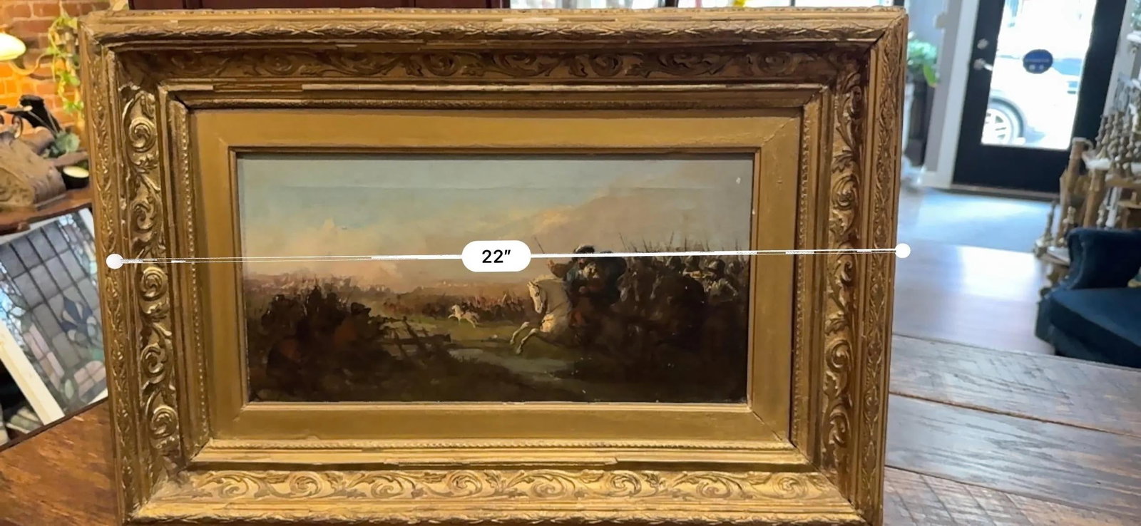 Antique 19th C. Oil Painting European Battlefield WOW! - 17